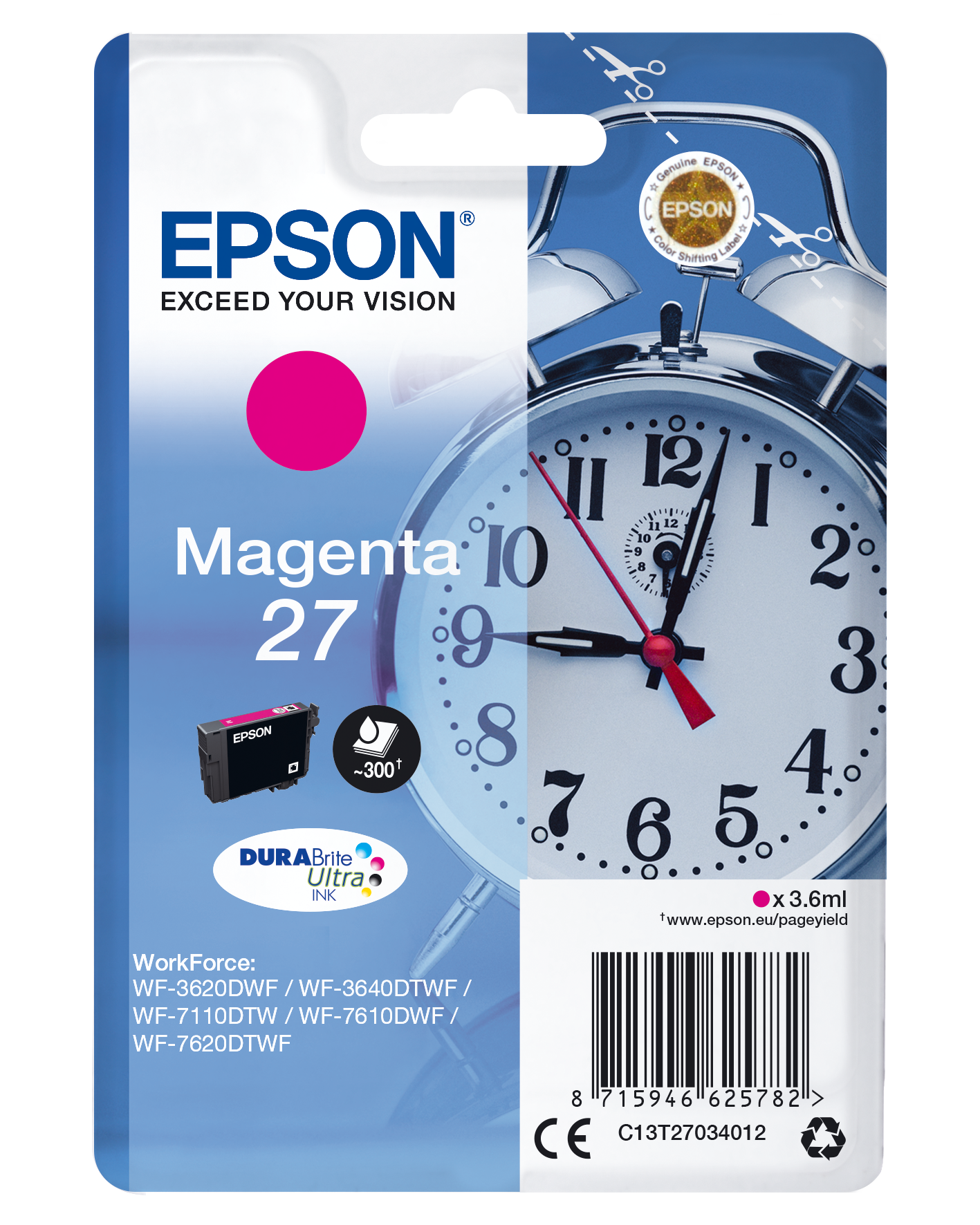 EPSON 27 / T2703 (Wecker) magenta Druckerpatrone