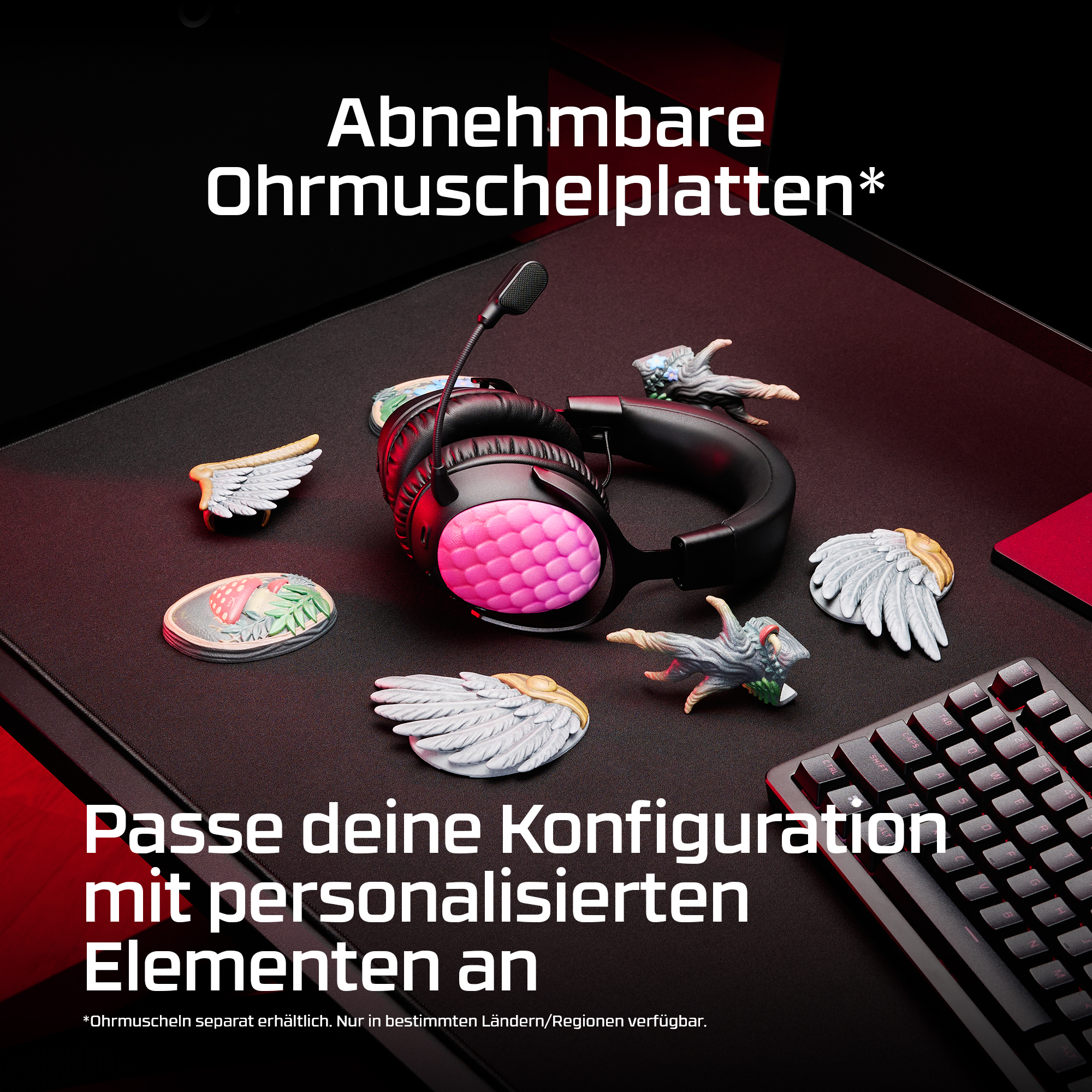 HyperX Cloud III S Wireless kabelloses Gaming-Headset, rot/schwarz