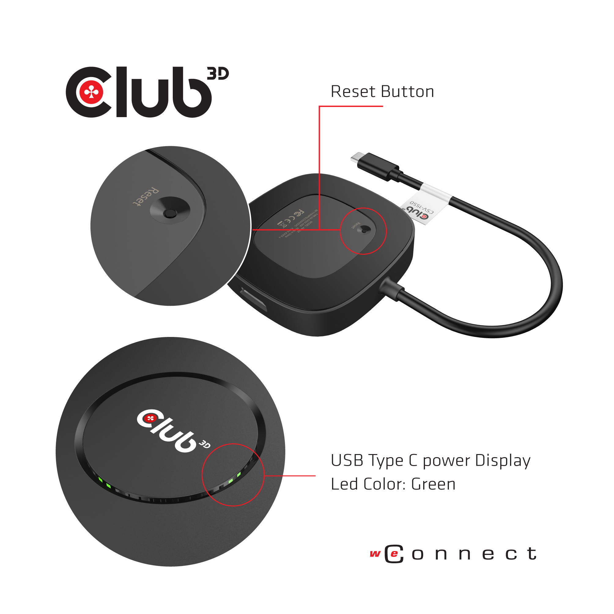 Club3D MST-Hub USB 3.2 Typ C > 3x DisplayPort 1.4 St/Bu retail