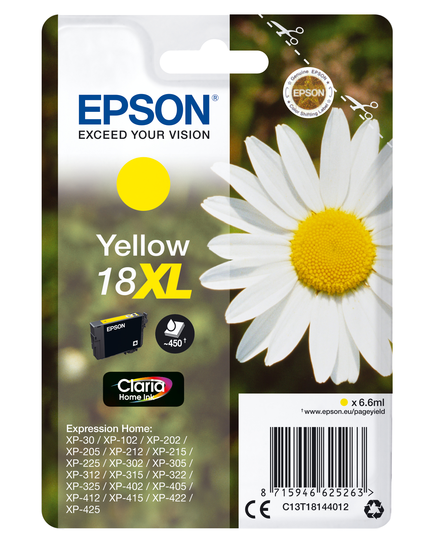 EPSON 18XL / T1814XL (Gänseblümchen) gelb Druckerpatrone