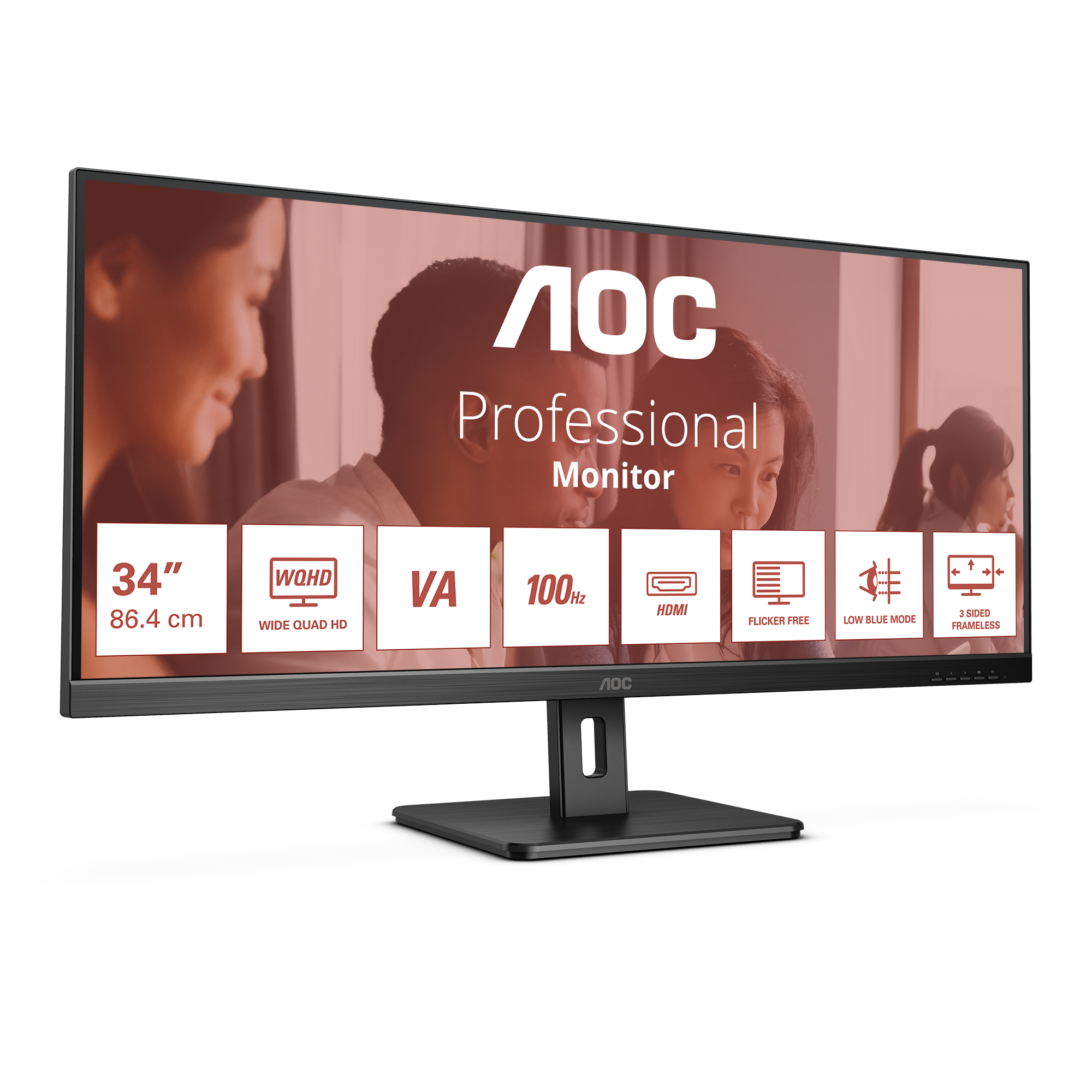 AOC 86,0cm (34) U34E2M 21:09 2xHDMI+DP black 4ms