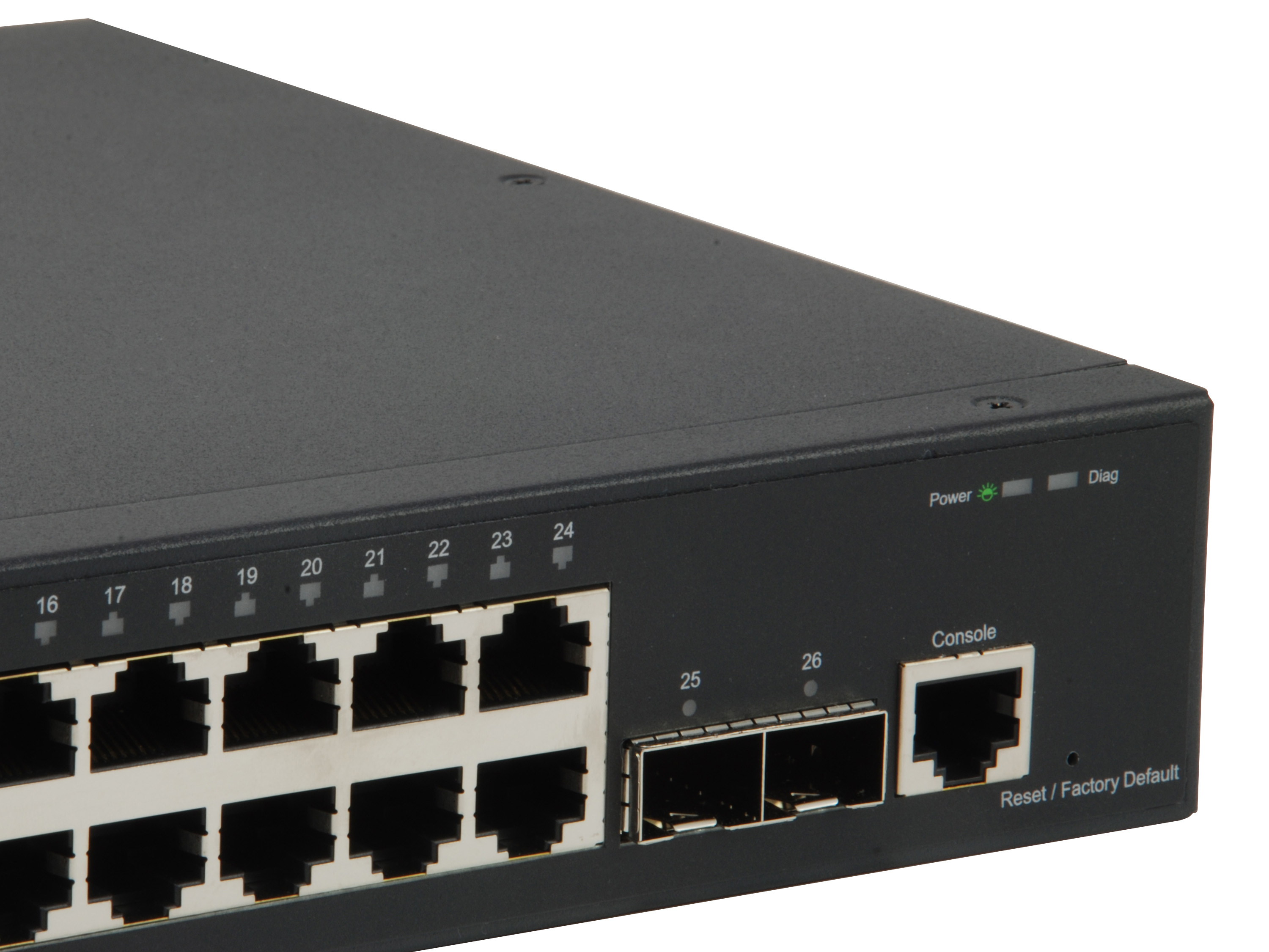 LevelOne Switch 24xGE/2x10GSFP+ KILBY 19 Managed L2