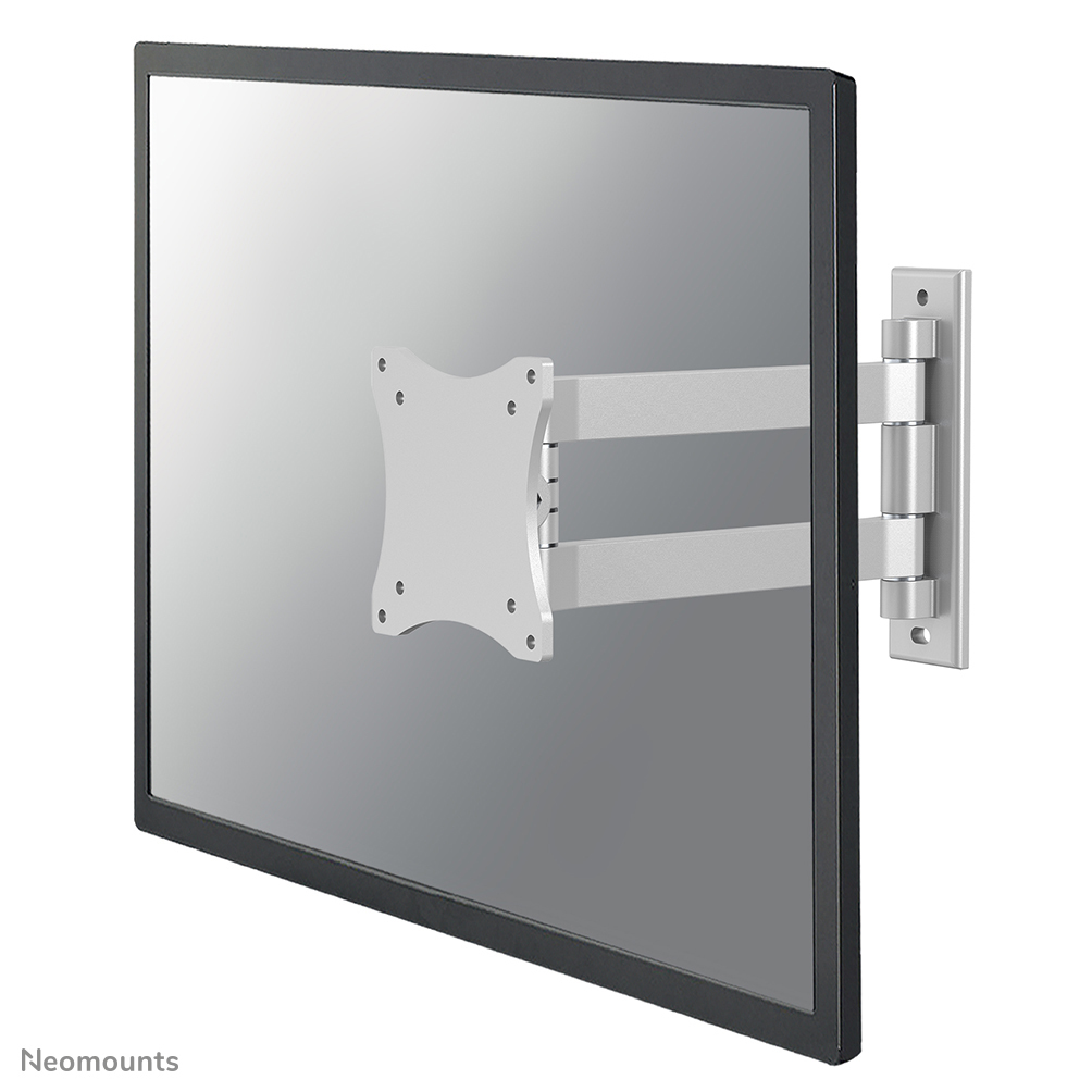 NEOMOUNTS FPMA-W820 Wandhalterung fuer Flachbildschirme 25,4-60,96cm 10-24Zoll Tilt 12 kg 2 Pivot Farbe Silber