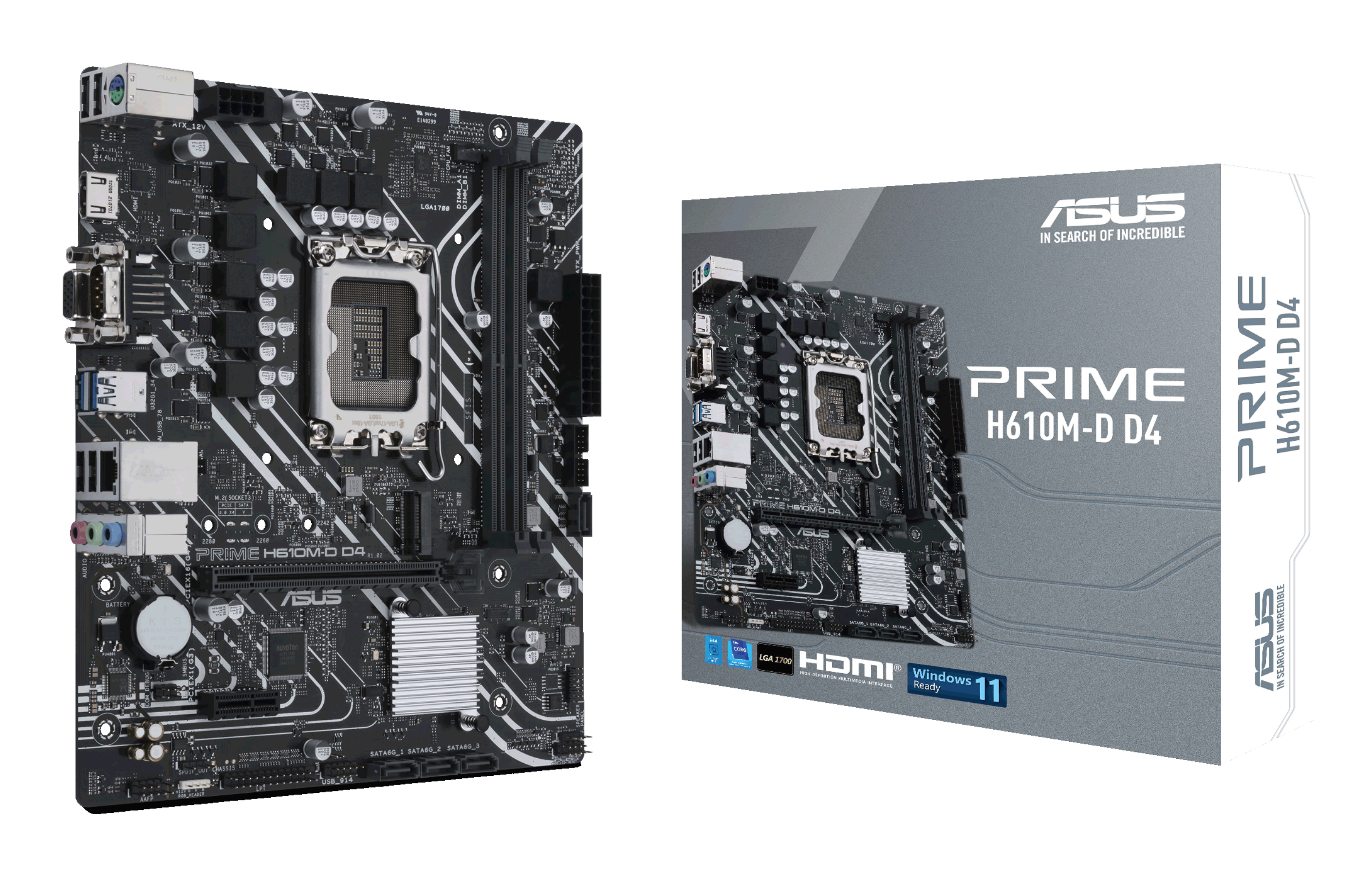 ASUS PRIME H610M-D D4 LGA1700 DDR4 mATX MB