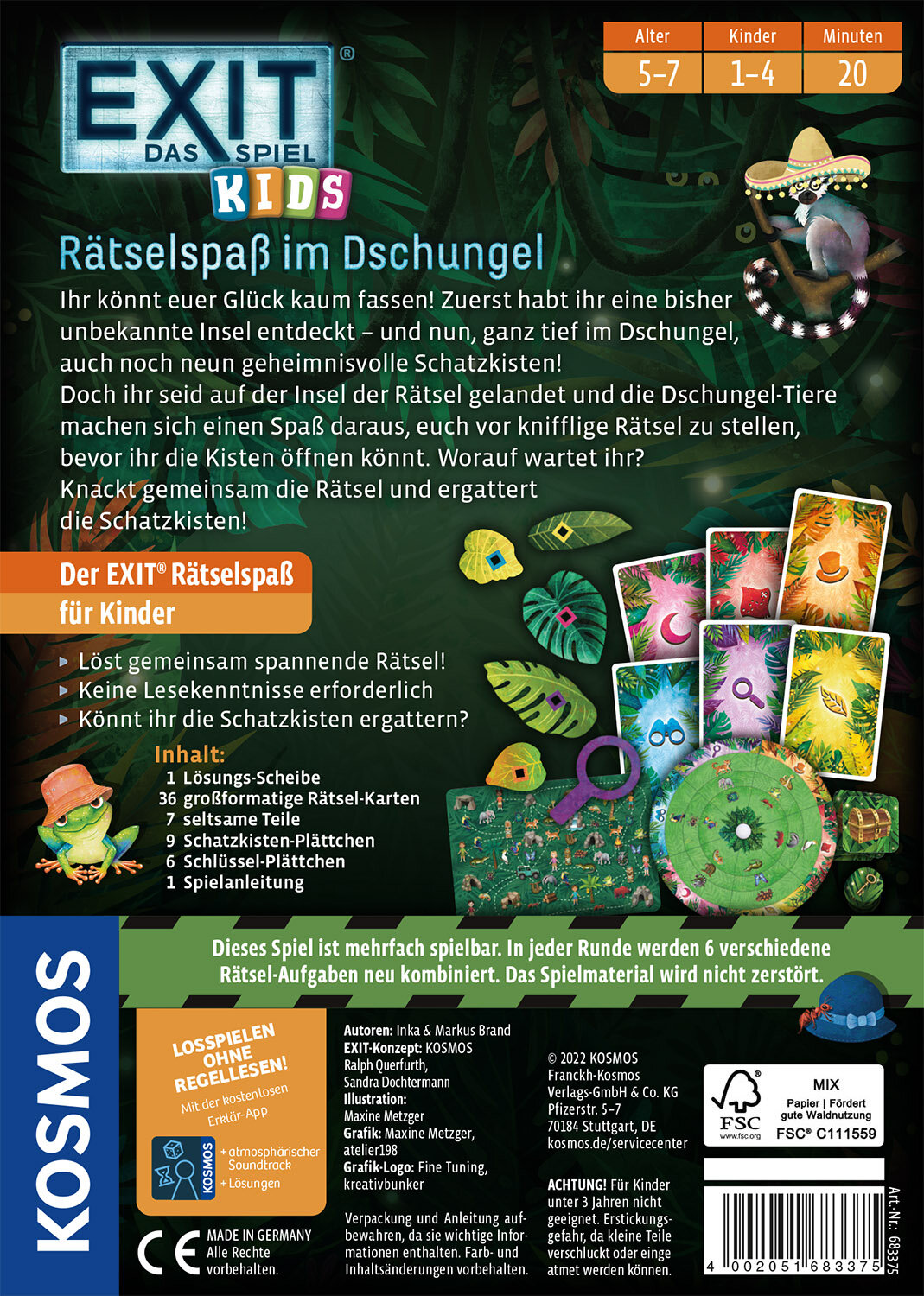 EXIT - Das Spiel Kids: Rätselspaß im Dschungel, Partyspiel