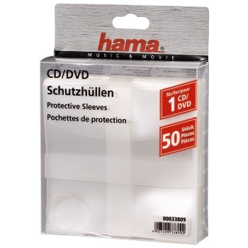 hama 1er CD-/DVD-Hüllen transparent, 50 St.
