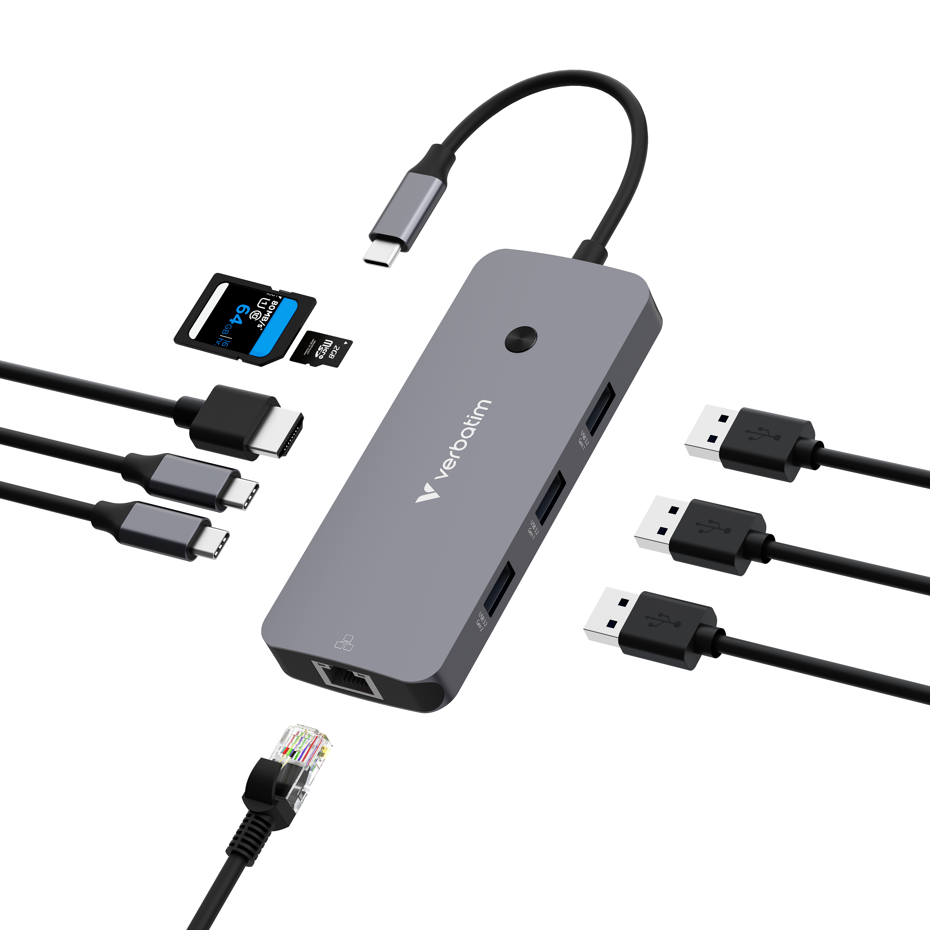 Verbatim USB-C Pro Multiport Hub 9 Port CMH-9 32152