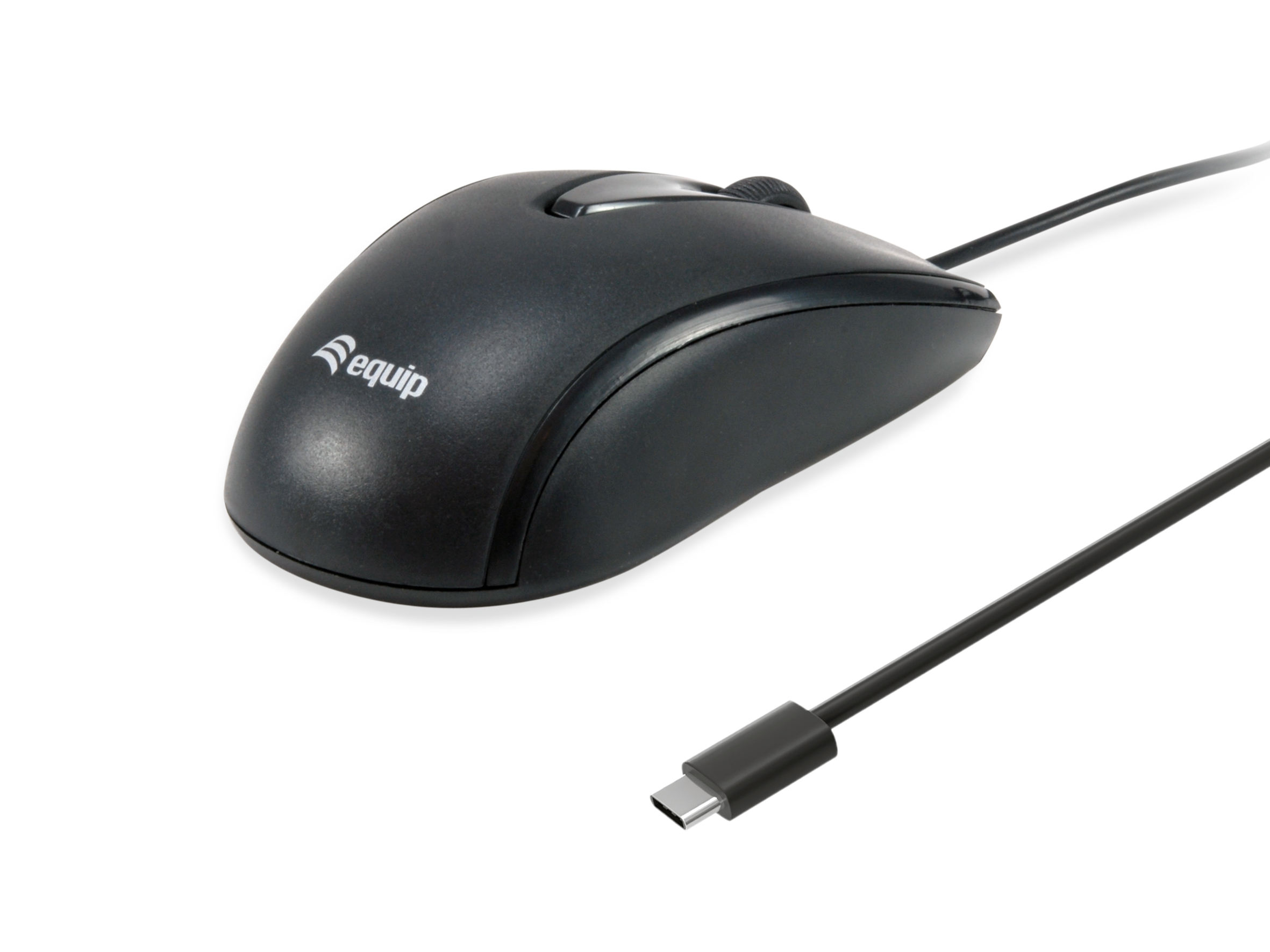 Equip Kompaktmaus USB-C Stecker L+R 1.50m schwarz