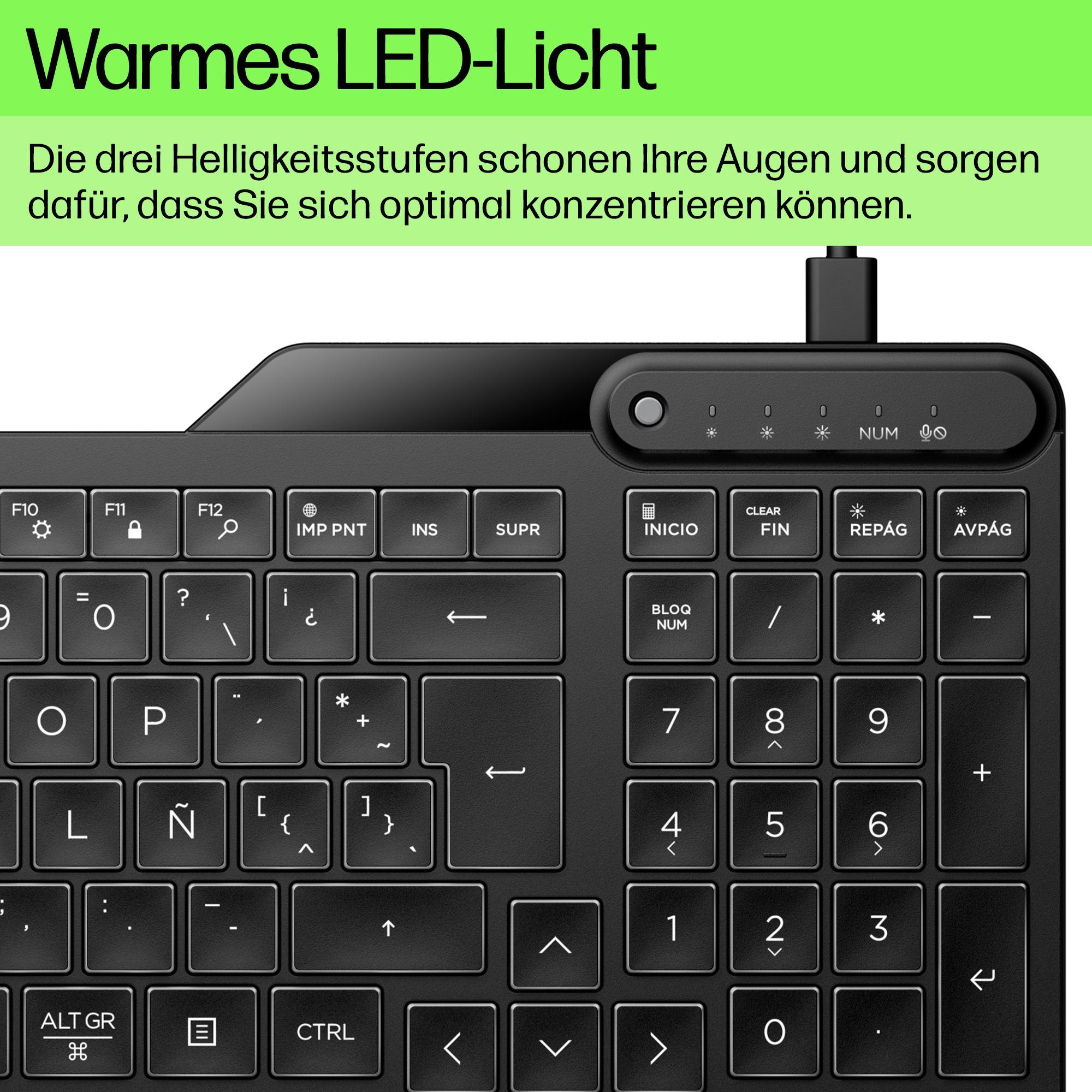 HP 405 MULTI-DEVICE BACKLIT KEYBOARD