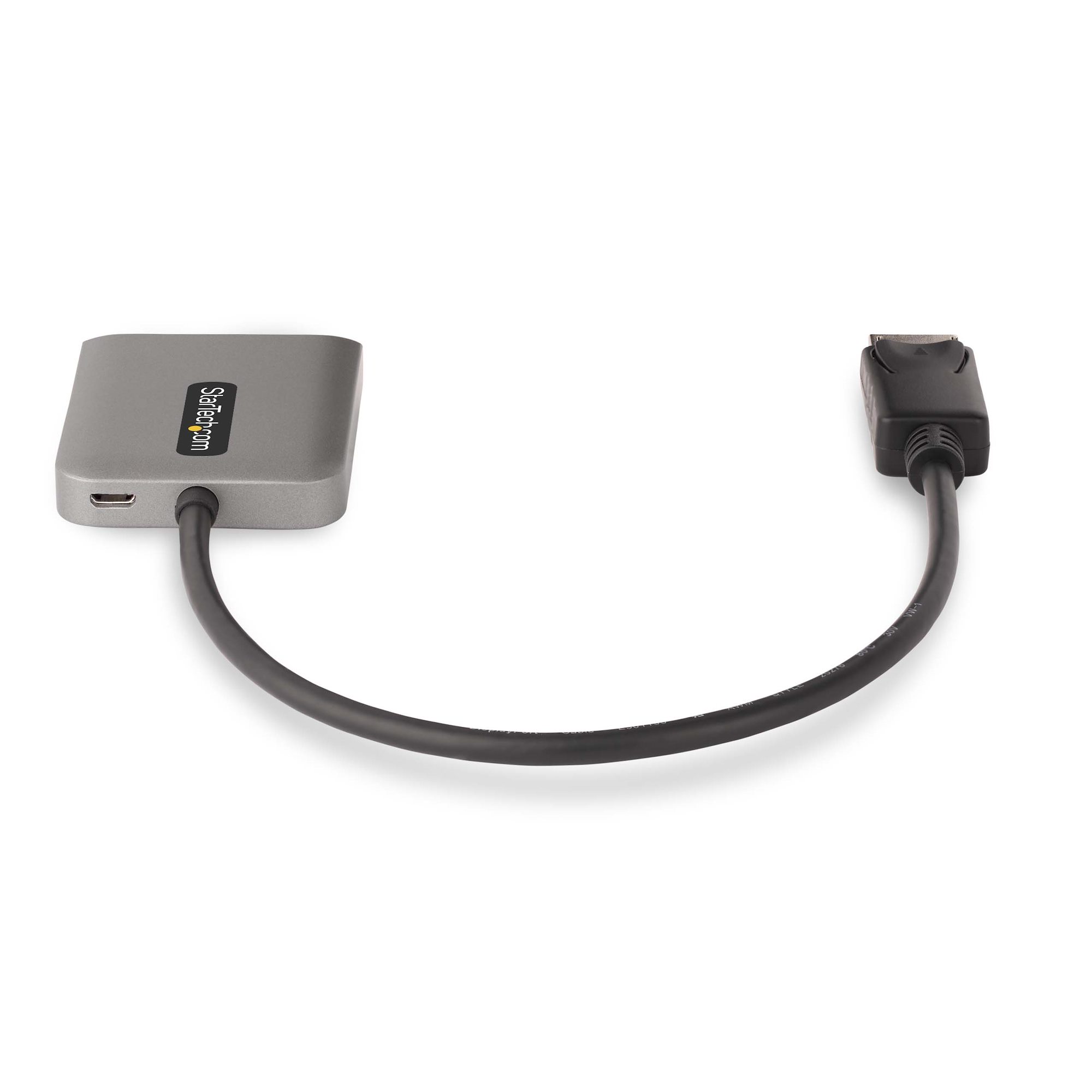 STARTECH.COM 2-Port DisplayPort MST Hub Dual 4K 60Hz DP 1.4multi-Monitor Video Adapter 1ft Built-in Cable USB Powered Windows Only