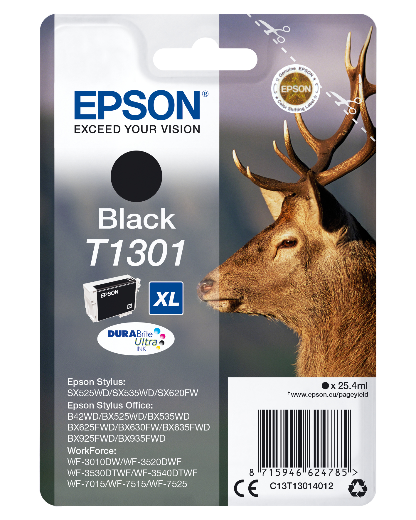 EPSON T1301 XL (Hirsch) schwarz Druckerpatrone