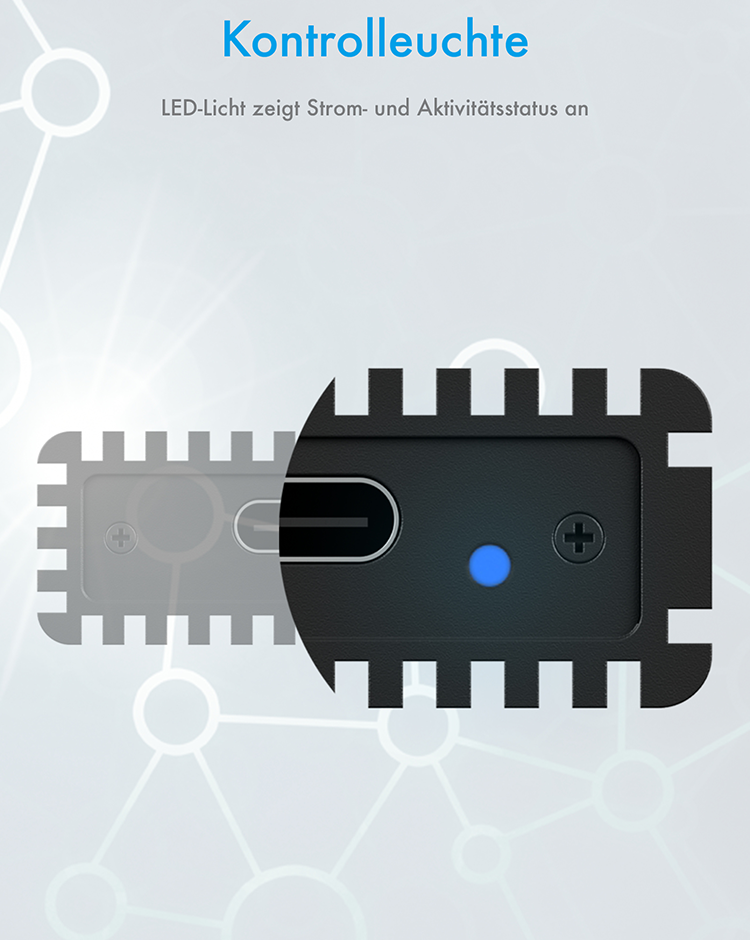 We-Ra. IcyBox 2,3/3,0cm M.2 externes Type-C Gehäuse