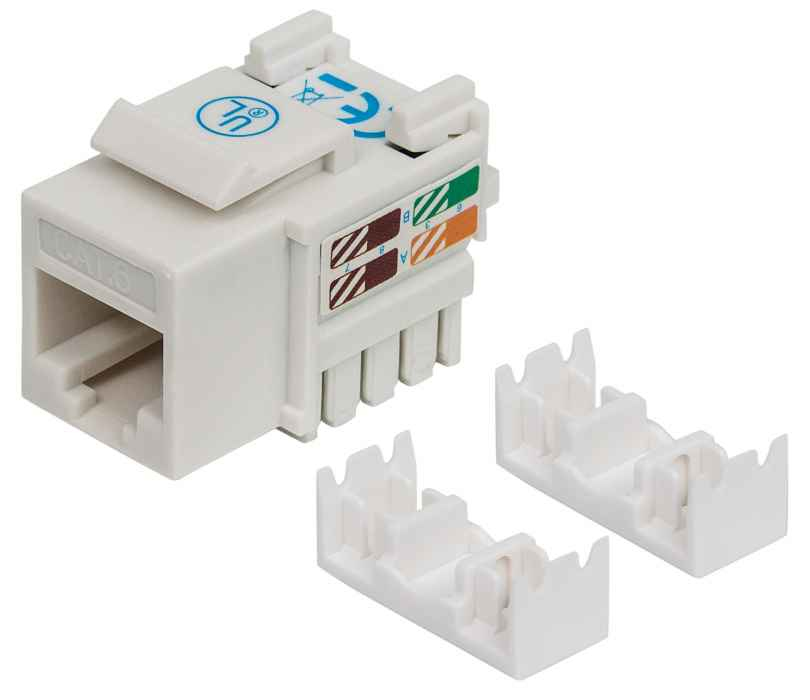 INTELLINET Cat6 Modularbuchse UTP Keystone Jack weiss benoetigt LSA-Auflegewerkzeug