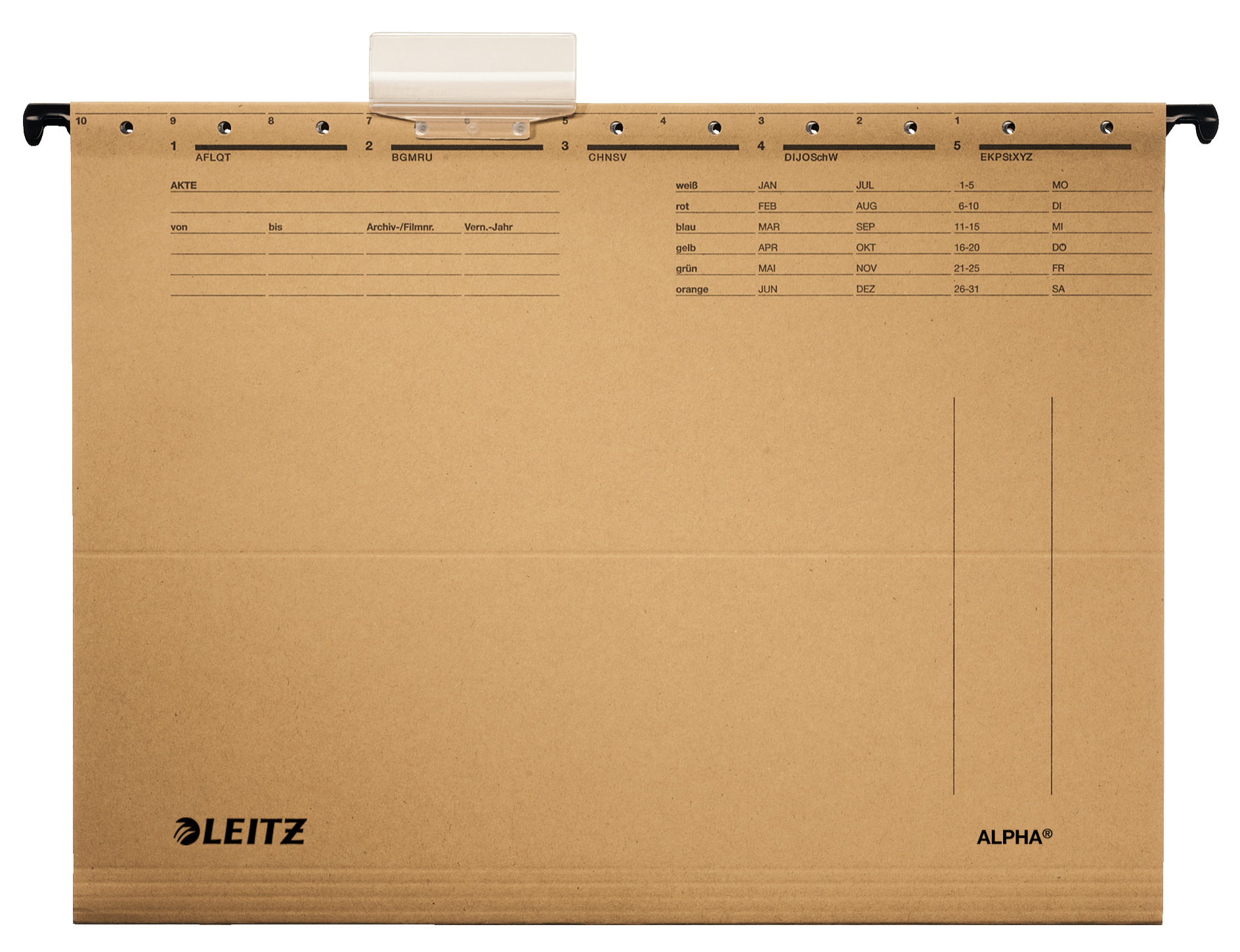 LEITZ Hängemappen ALPHA® 1915 naturbraun, 10 St.