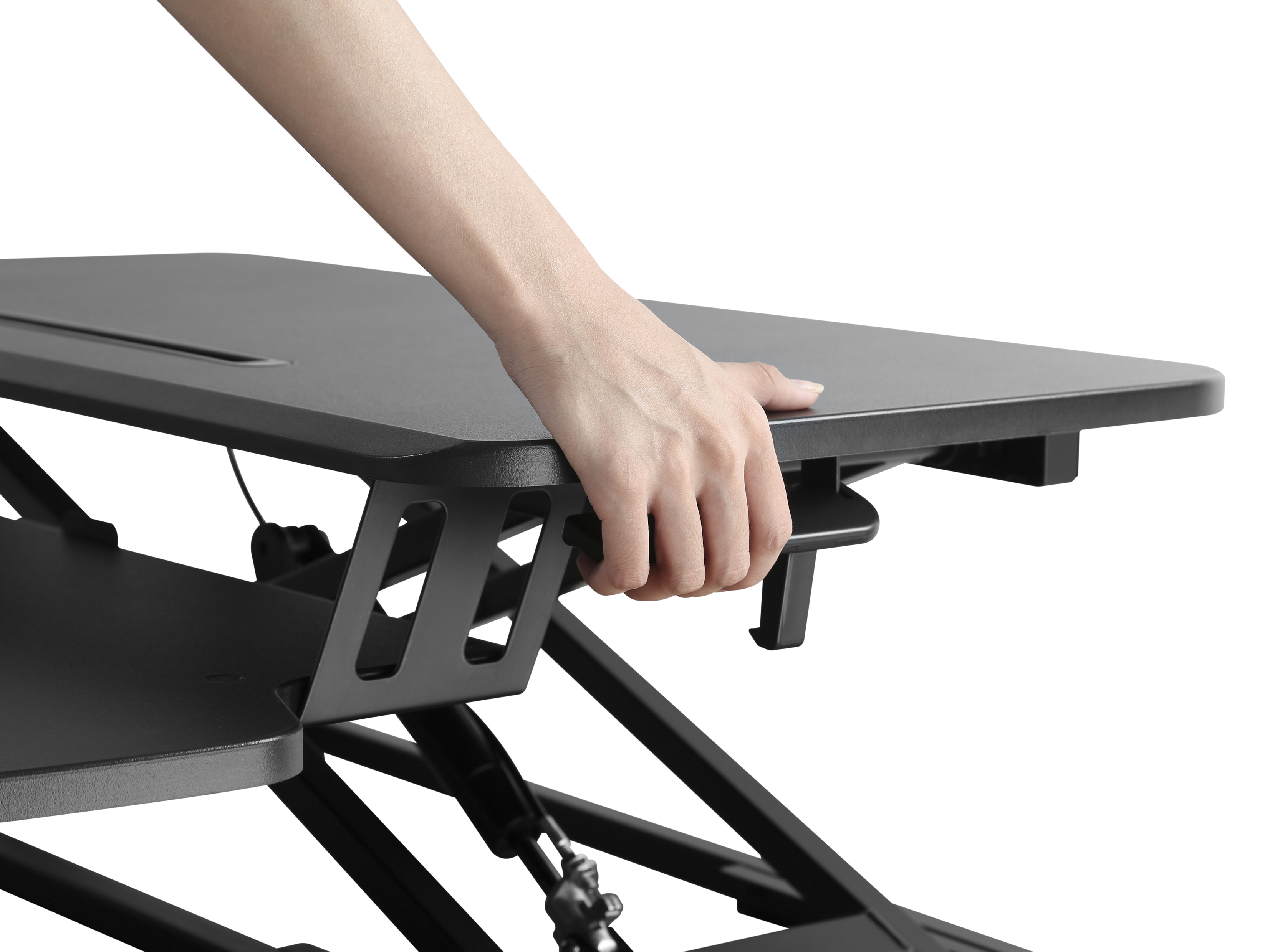 Equip Monitortisch mit Sitz-Stehbankerhöhung 15Kg sw