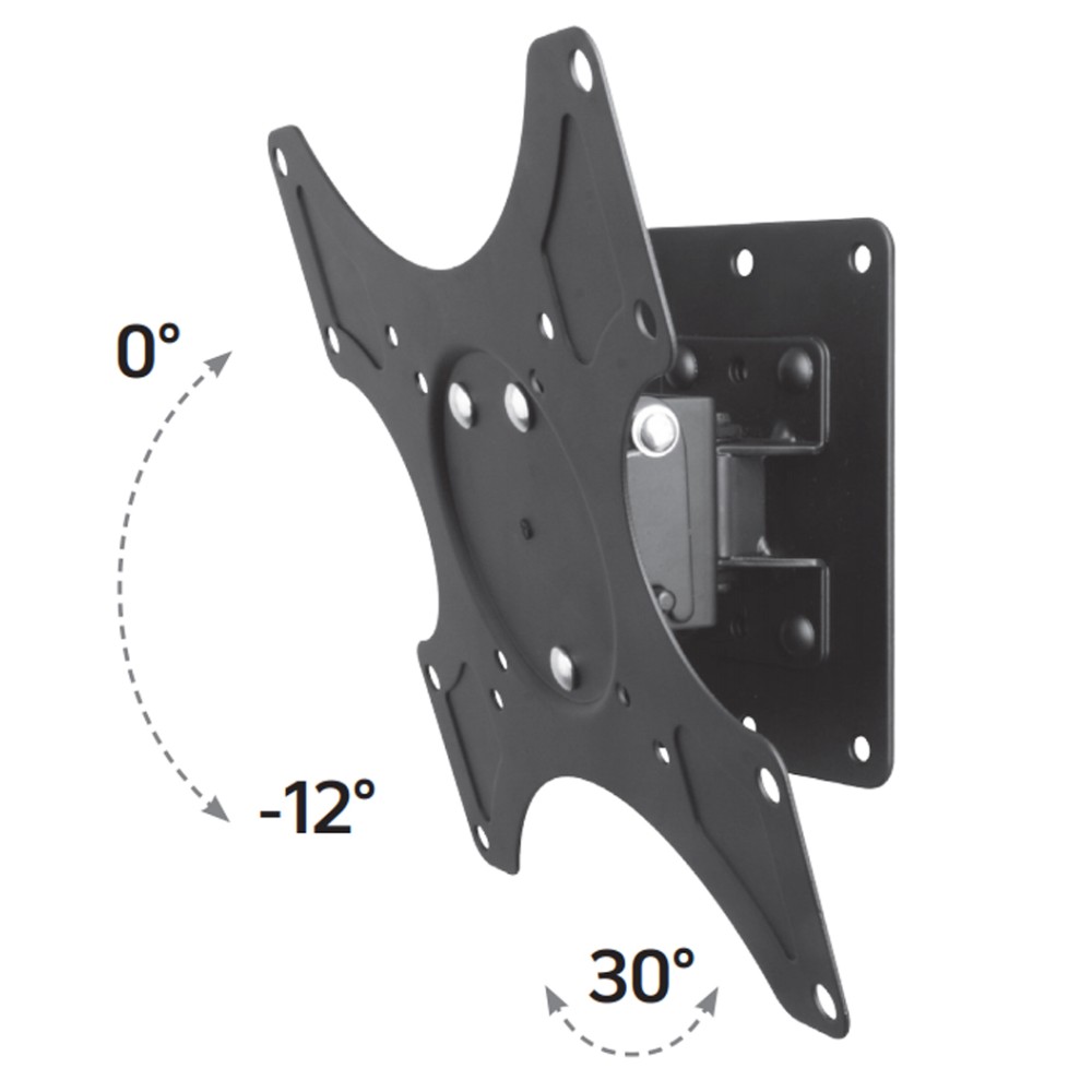 TECHLY Wandhalterung fuer LCD TV schwarz 48,26cm-93,98cm 19-37Zoll mit Neigung