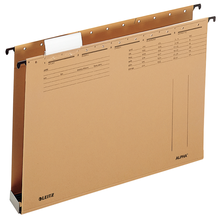 LEITZ Hängesammler ALPHA® 1942 naturbraun Boden: 4,0 cm, 25 St.
