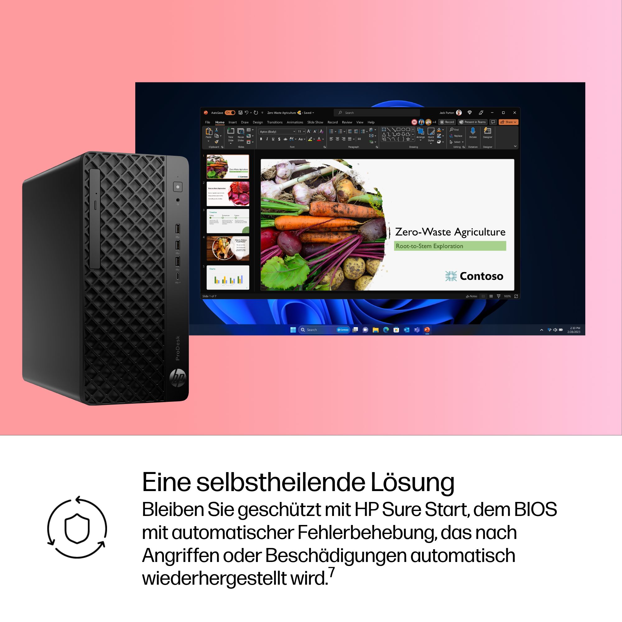 HP ProDesk 4 Tower G1i Intel Core Ultra 7 265 16GB 512GB/SSD W11P 1J Gar (DE)