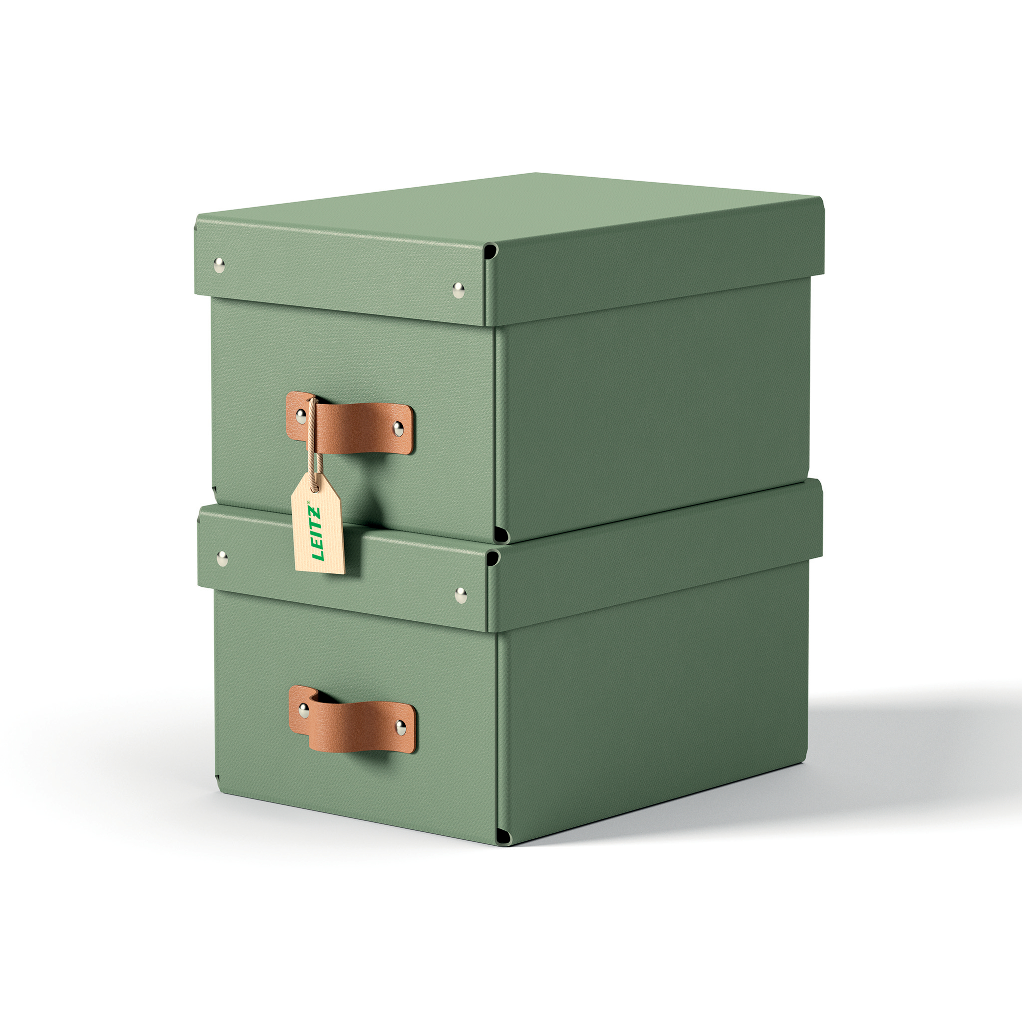 LEITZ Puro Aufbewahrungsboxen 7,0 l grün 20,0 x 28,0 x 15,0 cm, 2 St.