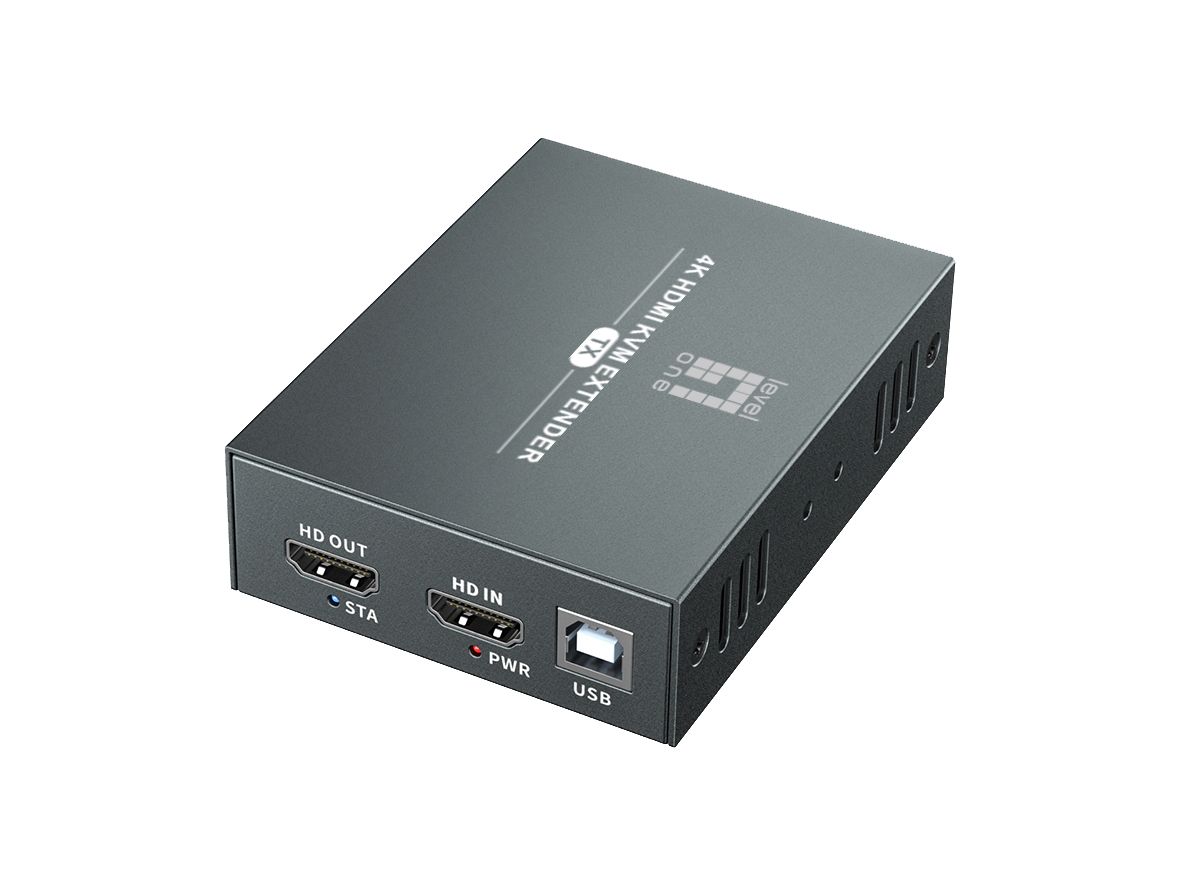LevelOne HDMI Verlängerungskit Cat5/6 4K/60Hz 100m schwarz