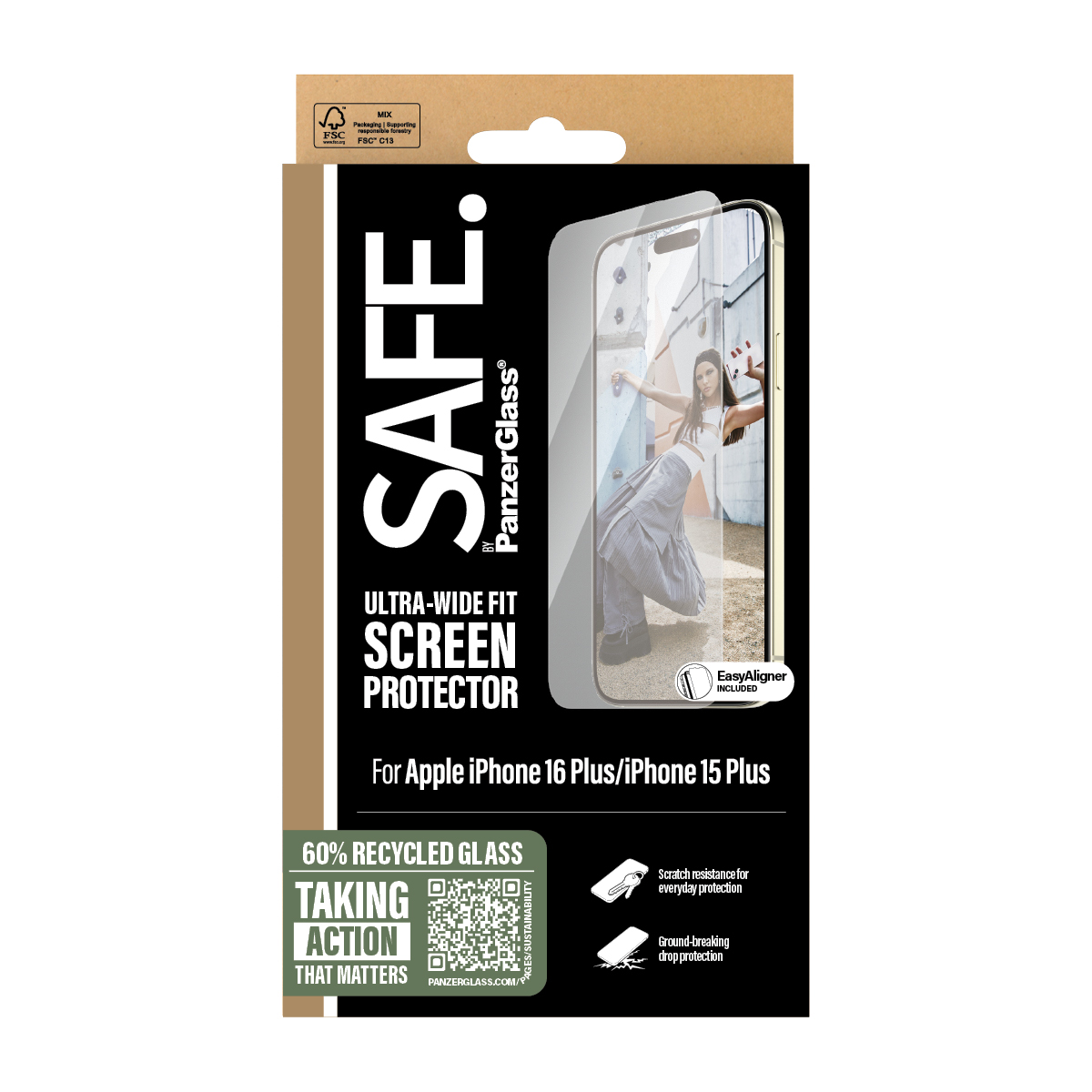 SAFE BY PANZERGLASS SCREEN PROTECTOR IPHONE 16 6.7INCH ULTR