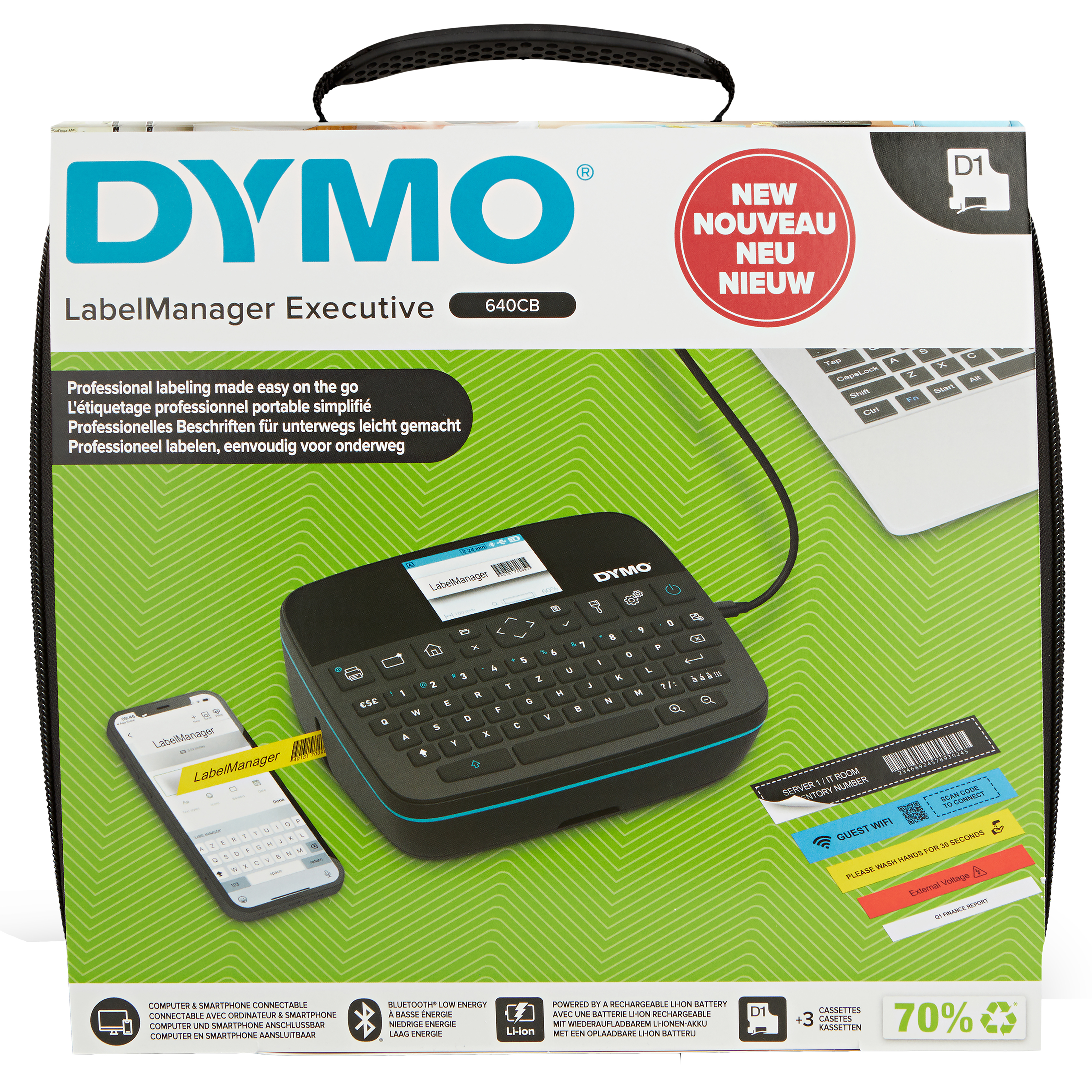 DYMO Labelmanager 640 CB Set Beschriftungsgerät schwarz