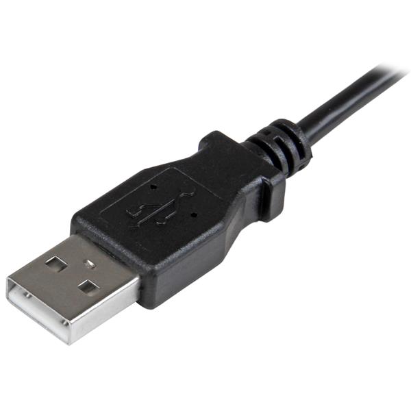 0.5M ANGLED MICRO USB CABLE CHARGE + SYNC CABLE - 24 AWG