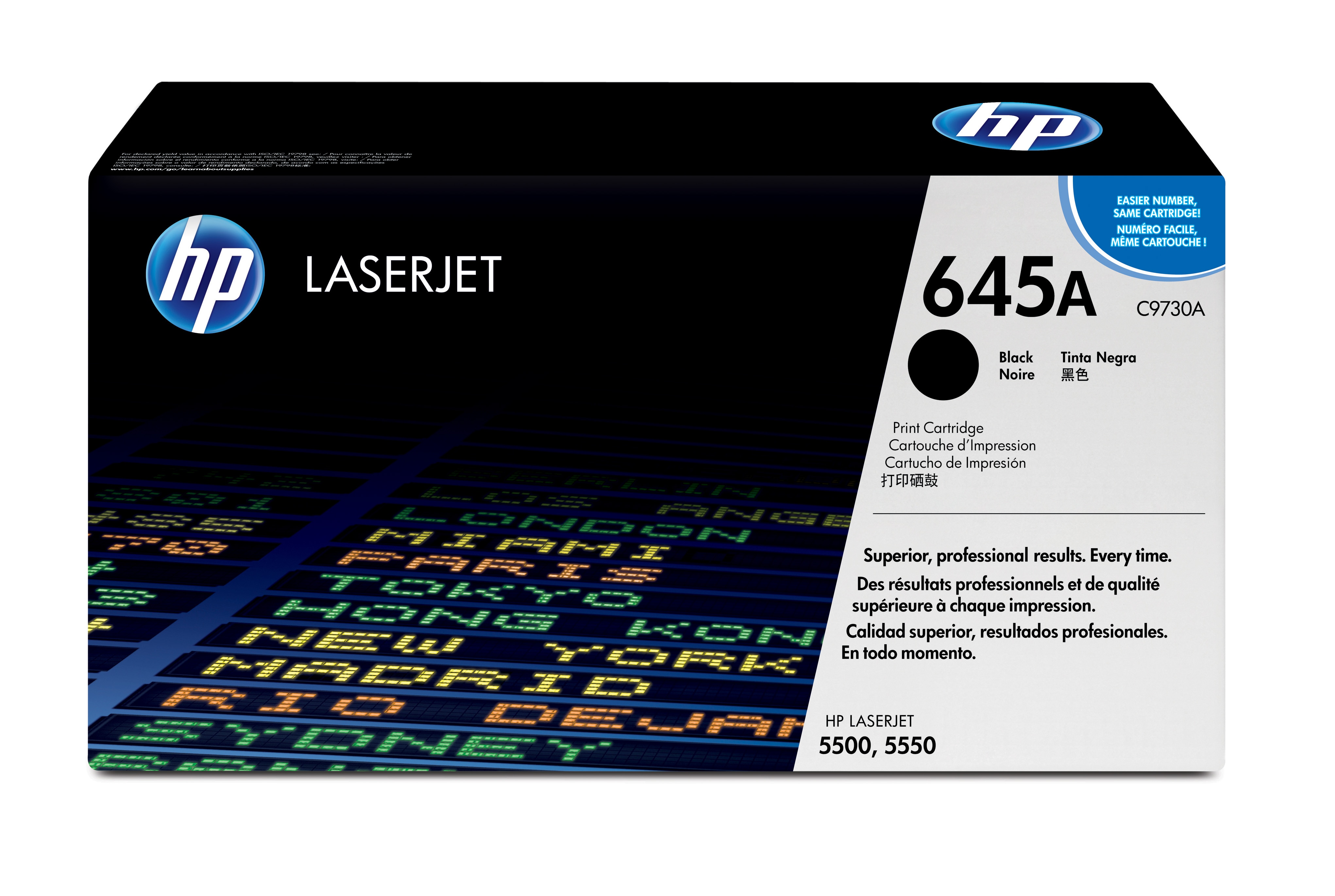 HP 645A original Colour LaserJet Toner cartridge C9730A black standard capacity 13.000 pages 1-pack