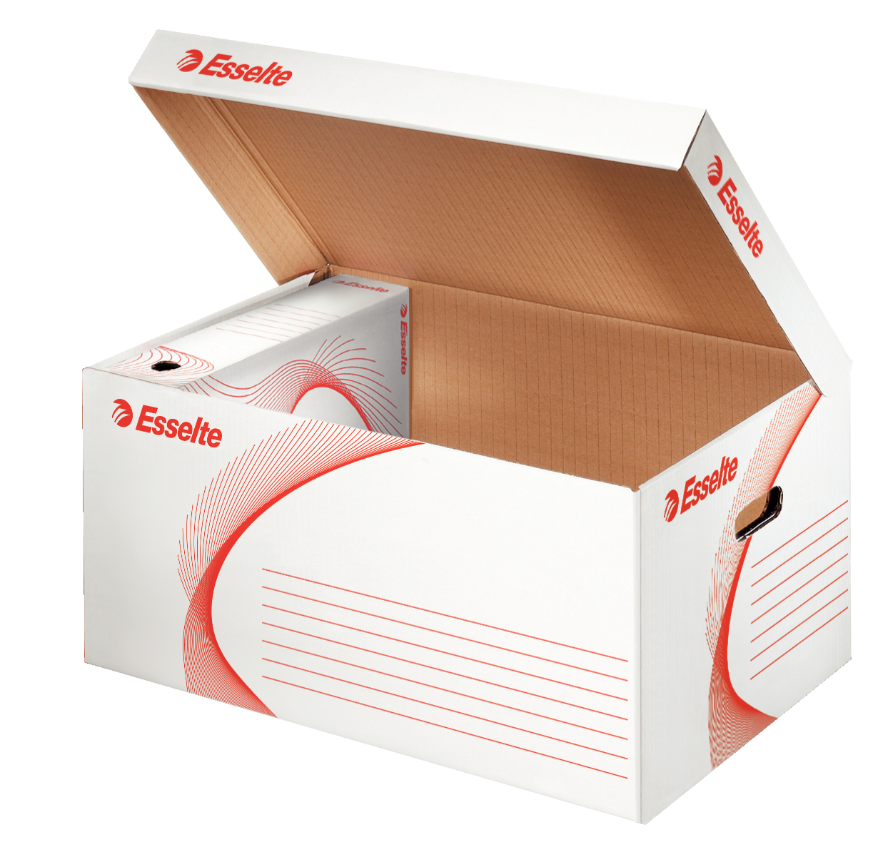 Esselte Archivcontainer weiß 56,0 x 38,0 x 26,5 cm, 10 St.
