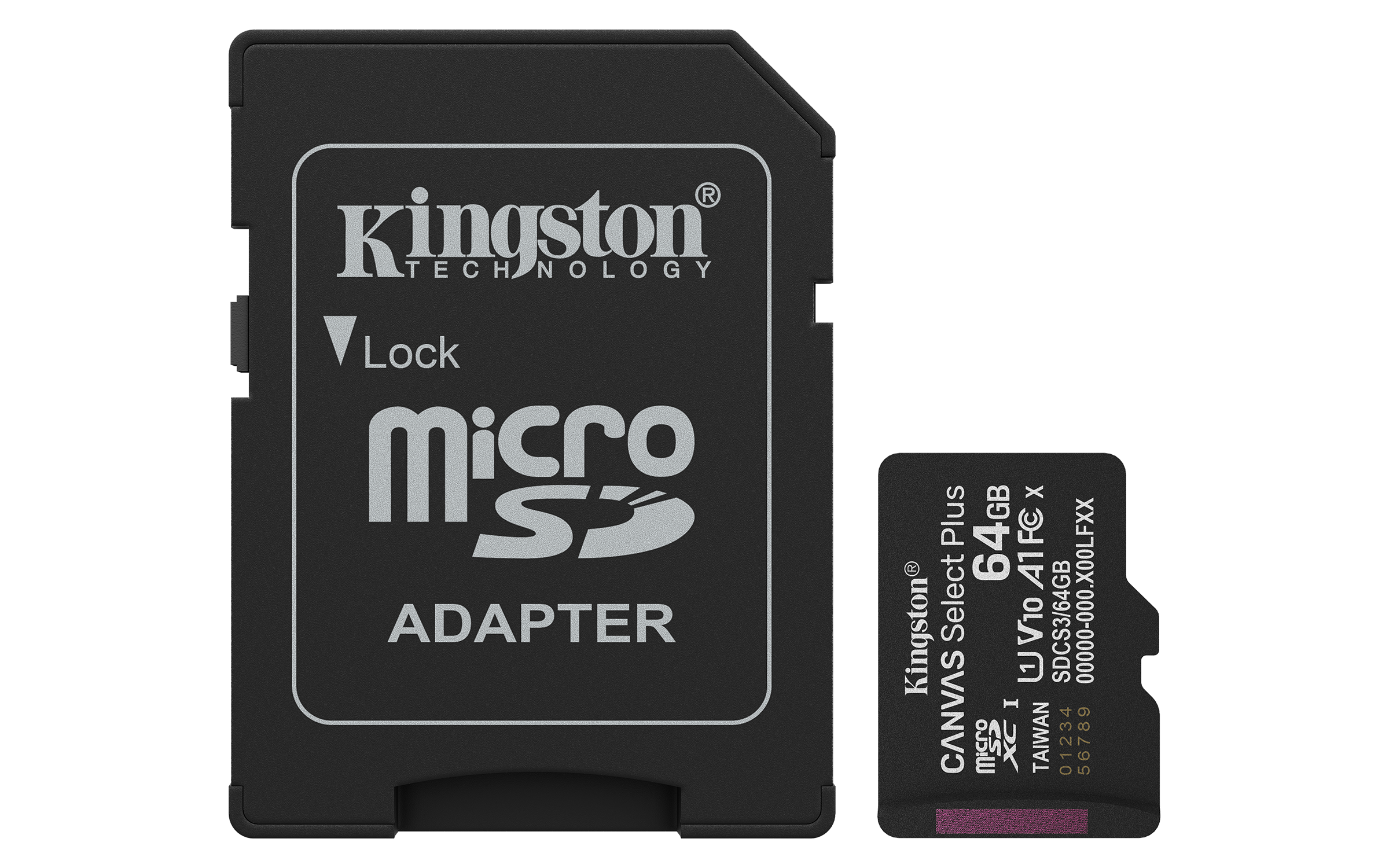 KINGSTON 64GB microSDXC Canvas Select Plus Gen3 100MB/s A1 Card + Adapter