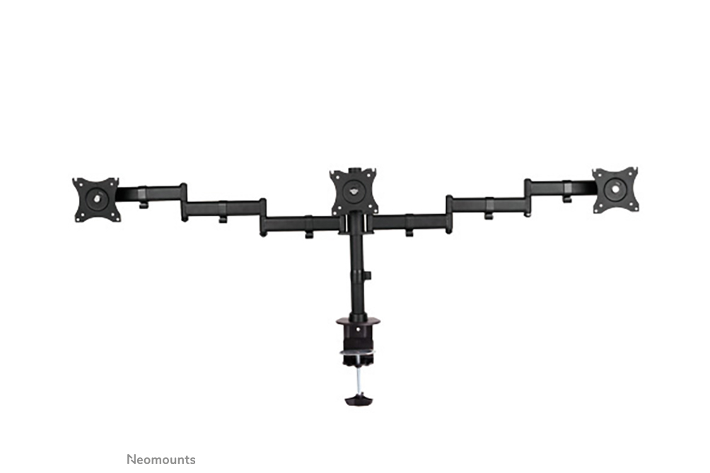 NEOMOUNTS Flat Screen Desk Mount 10-27Zollamp/grommet 3 screens 24kg Black