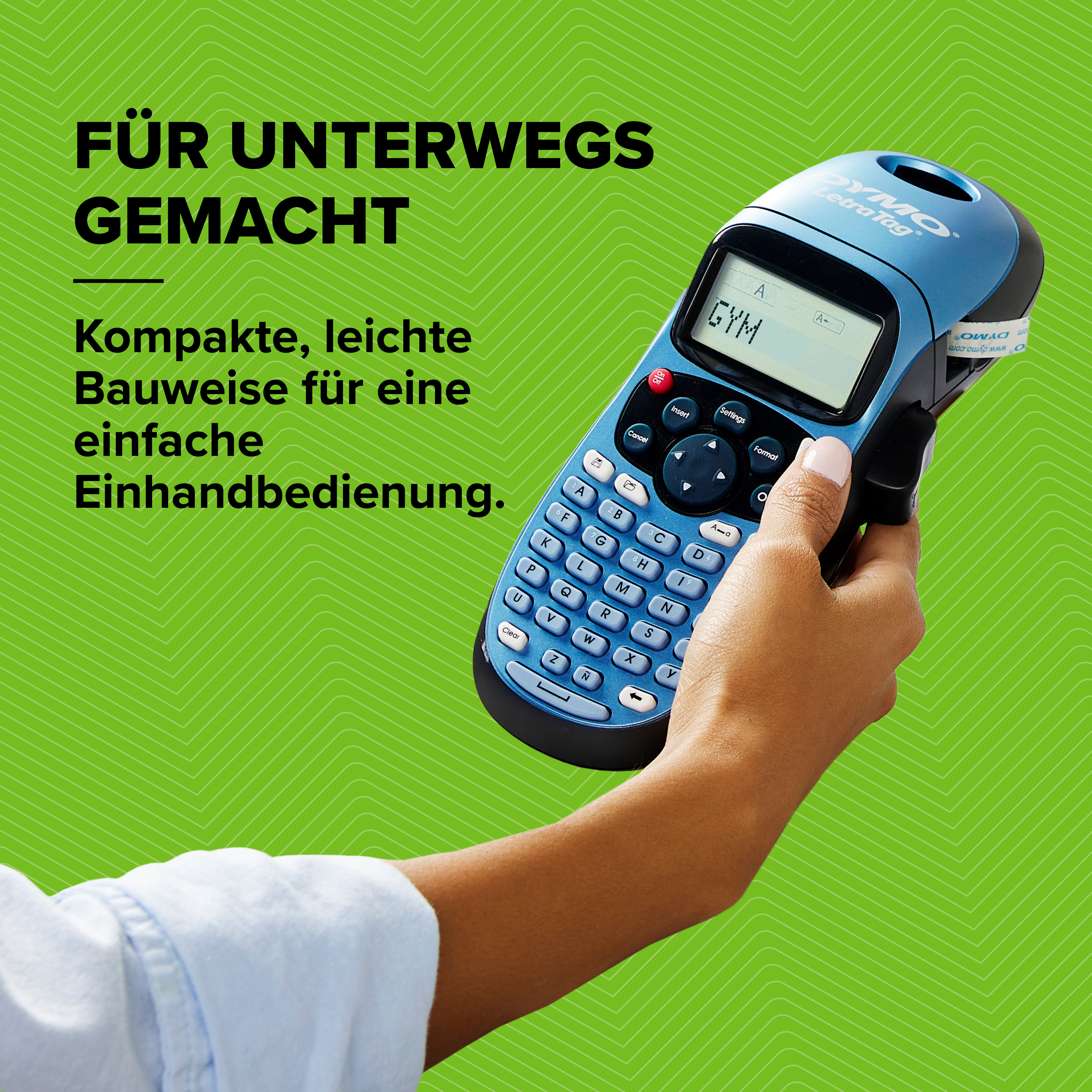 DYMO LetraTag LT-100H blau Handgerät ABC-Tastatur