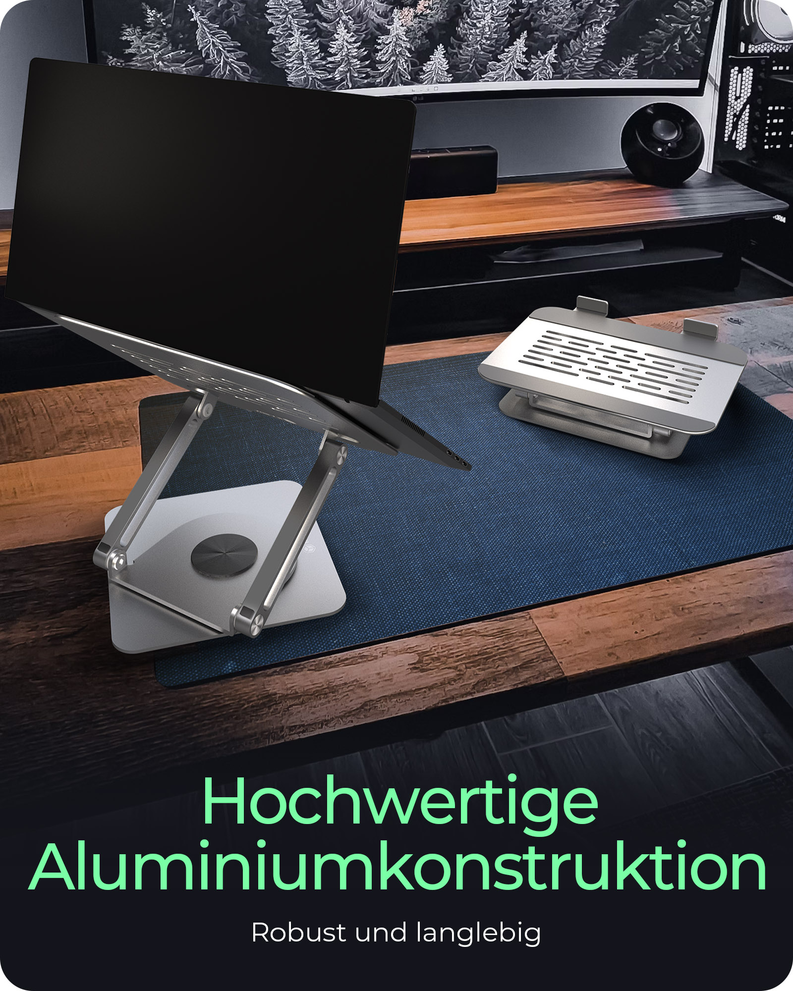 Höhenverstellbarer, drehbarer Notebook-Ständer IB-NH300-R