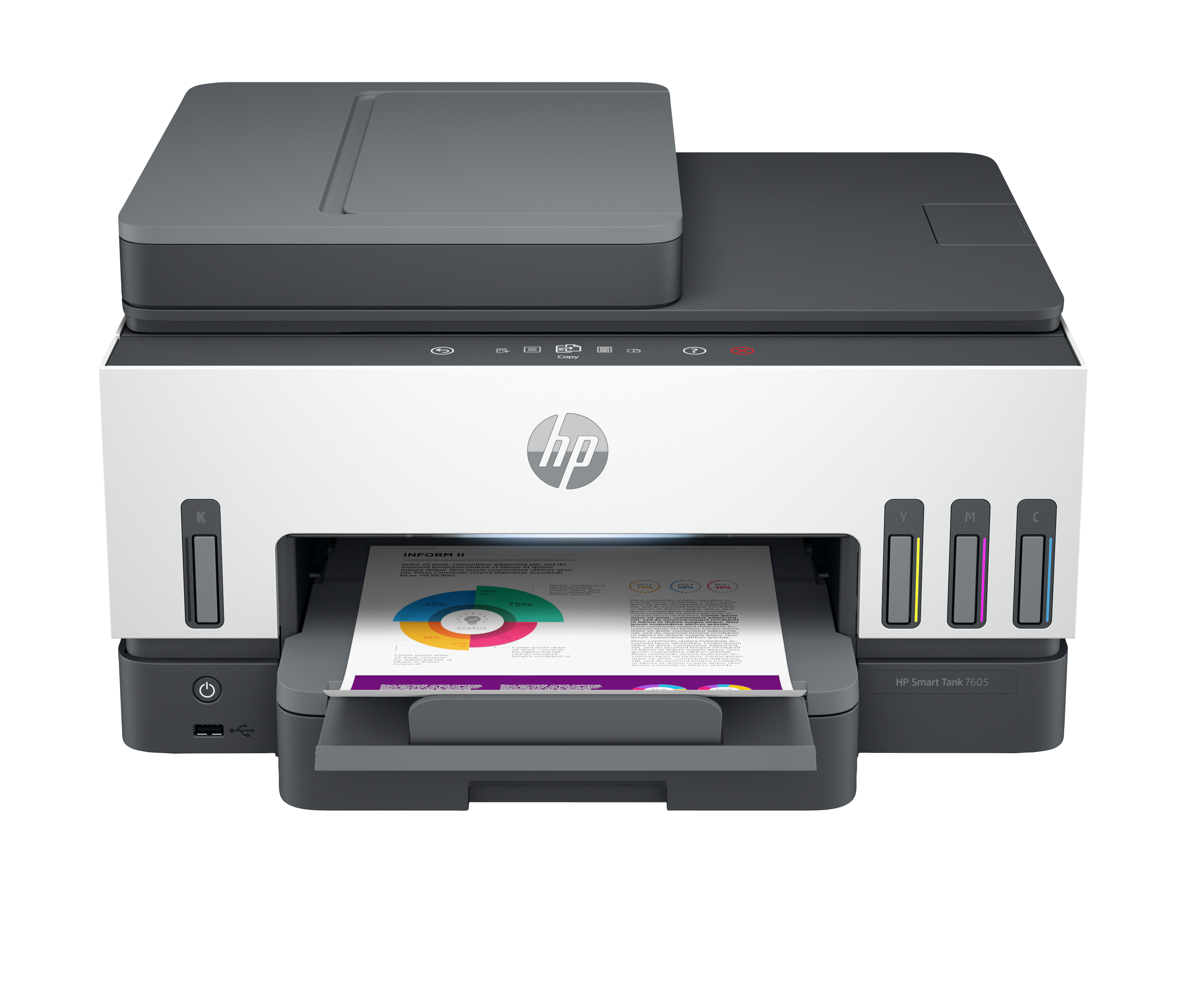 AKTION: HP Smart Tank 7605 4 in 1 Tintenstrahl-Multifunktionsdrucker grau mit 50 Euro CashBack