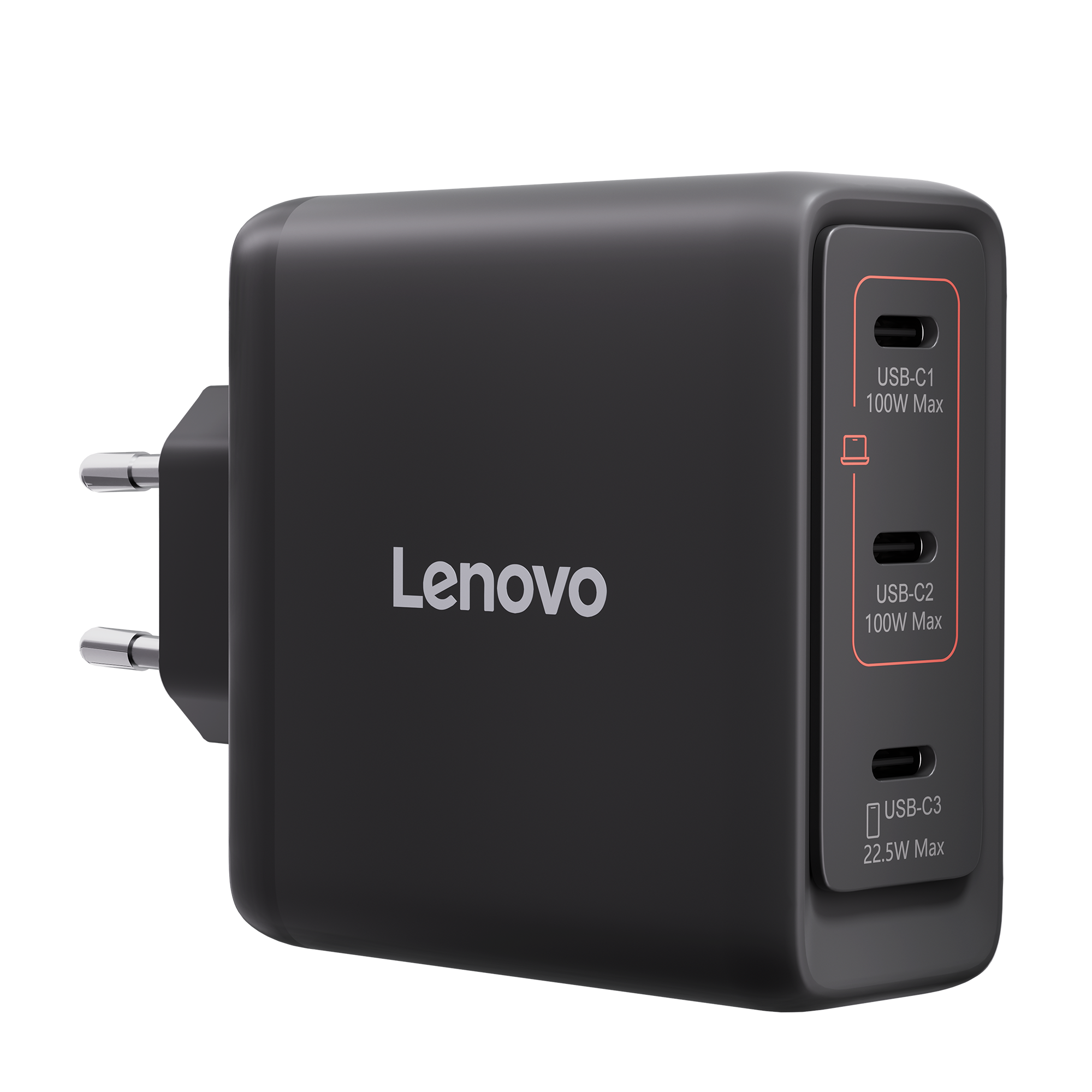 LENOVO MULTI-PORT USB-C 100W GAN CHARGER BLACK -EU