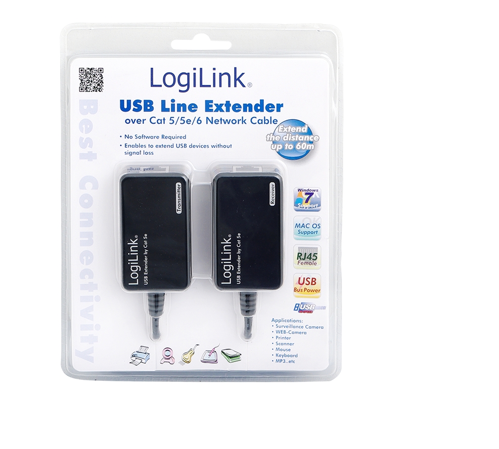 Logilink Extender by CAT-5/6 Kabel bis zu 60 Meter