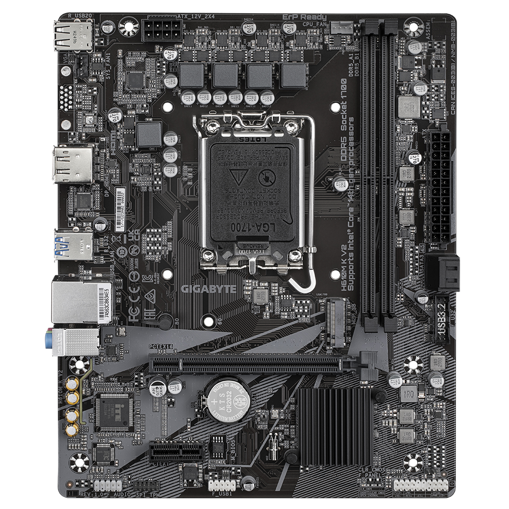 Gigabyte H610M K V2 (H610,S1700,mATX,DDR5)