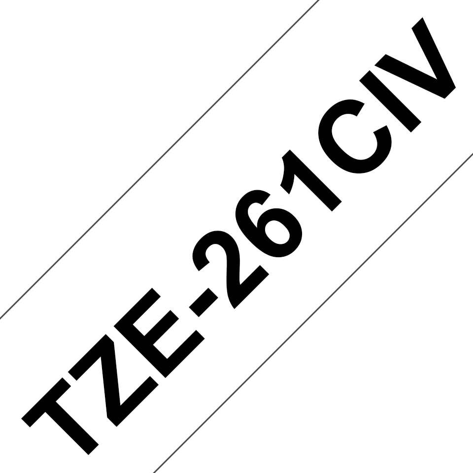 Schriftbandkassette Brother TZe-261CIV 36mmx8m weiß/schwarz
