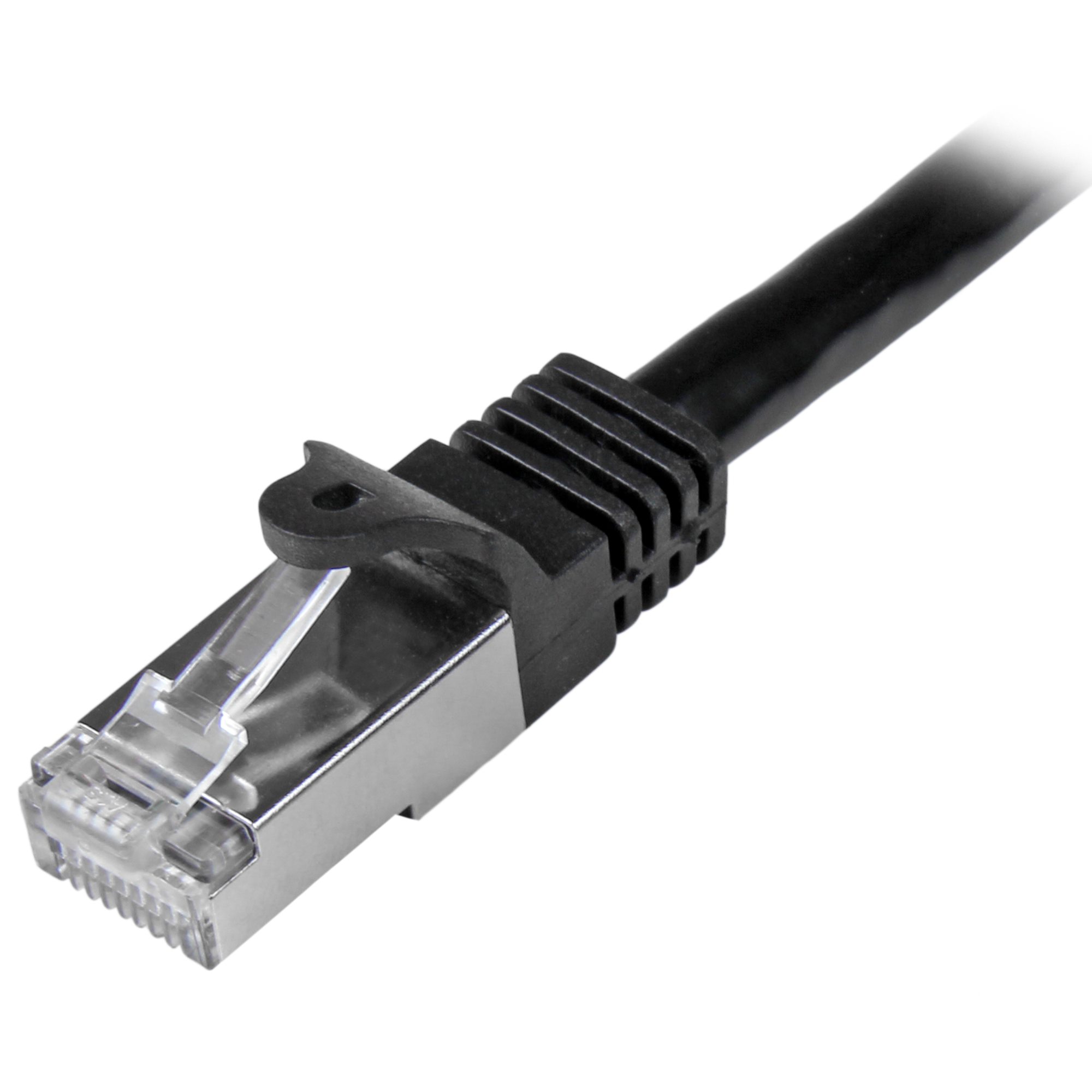 STARTECH.COM 5m Cat6 Patch Cable - Shielded SFTP Snagless Gigabit Network Patch Cable - Black Cat 6 Ethernet Patch Lead