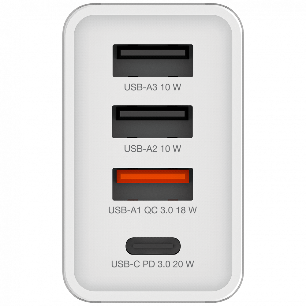 Ladegerät 30W, 1x USB-C , 3x USB-A
