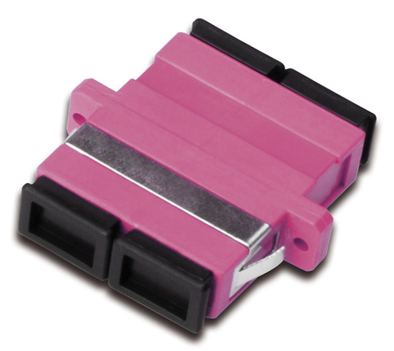 FO COUPLER DUPLEX SC TO SC MM OM4 VIOLET CERAMIC SLEEVE