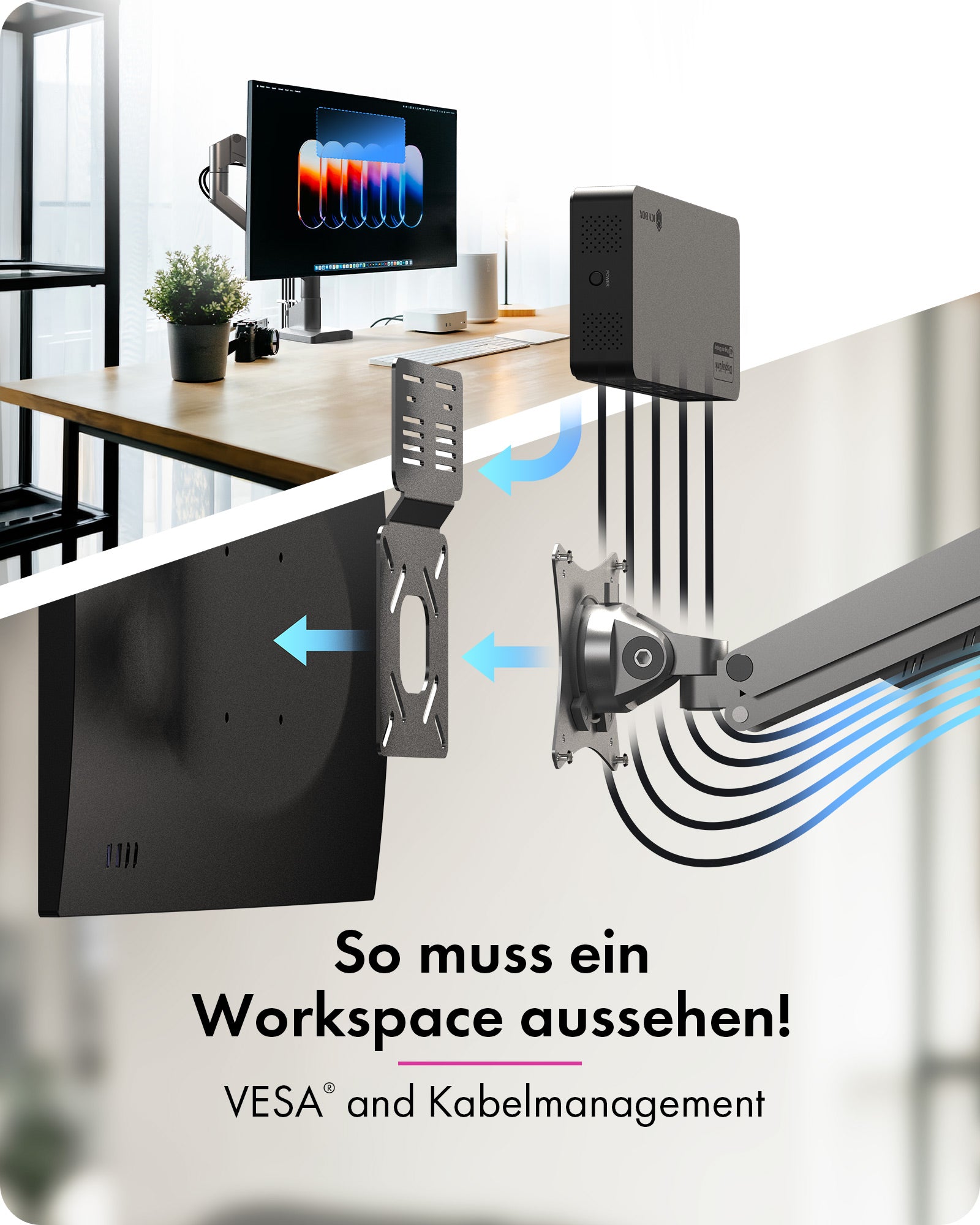 Dockingstation IcyBox Heart Dock 2255 zwei 4K@60Hz Displays