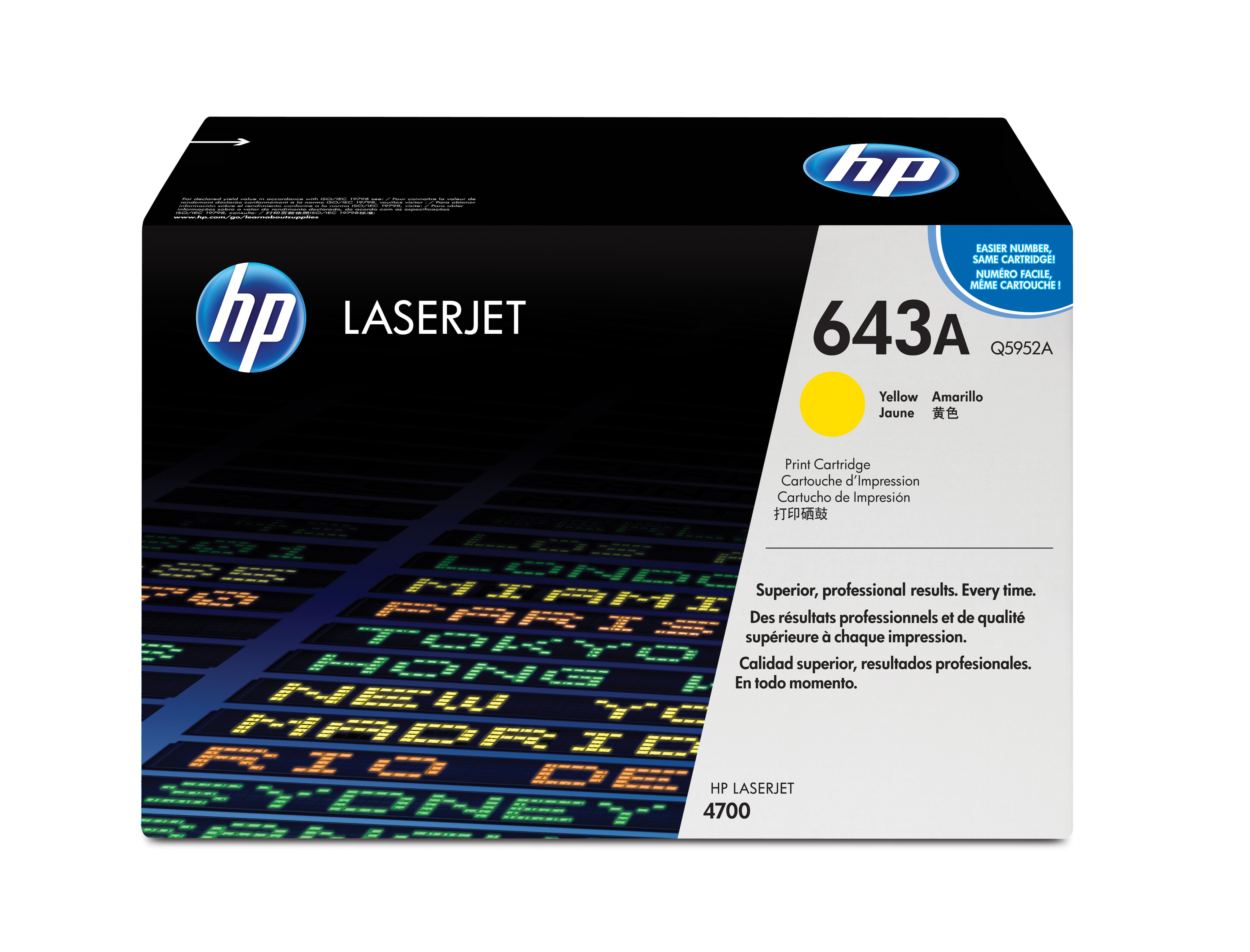 HP 643A original Colour LaserJet Toner cartridge Q5952A yellow standard capacity 10.000 pages 1-pack