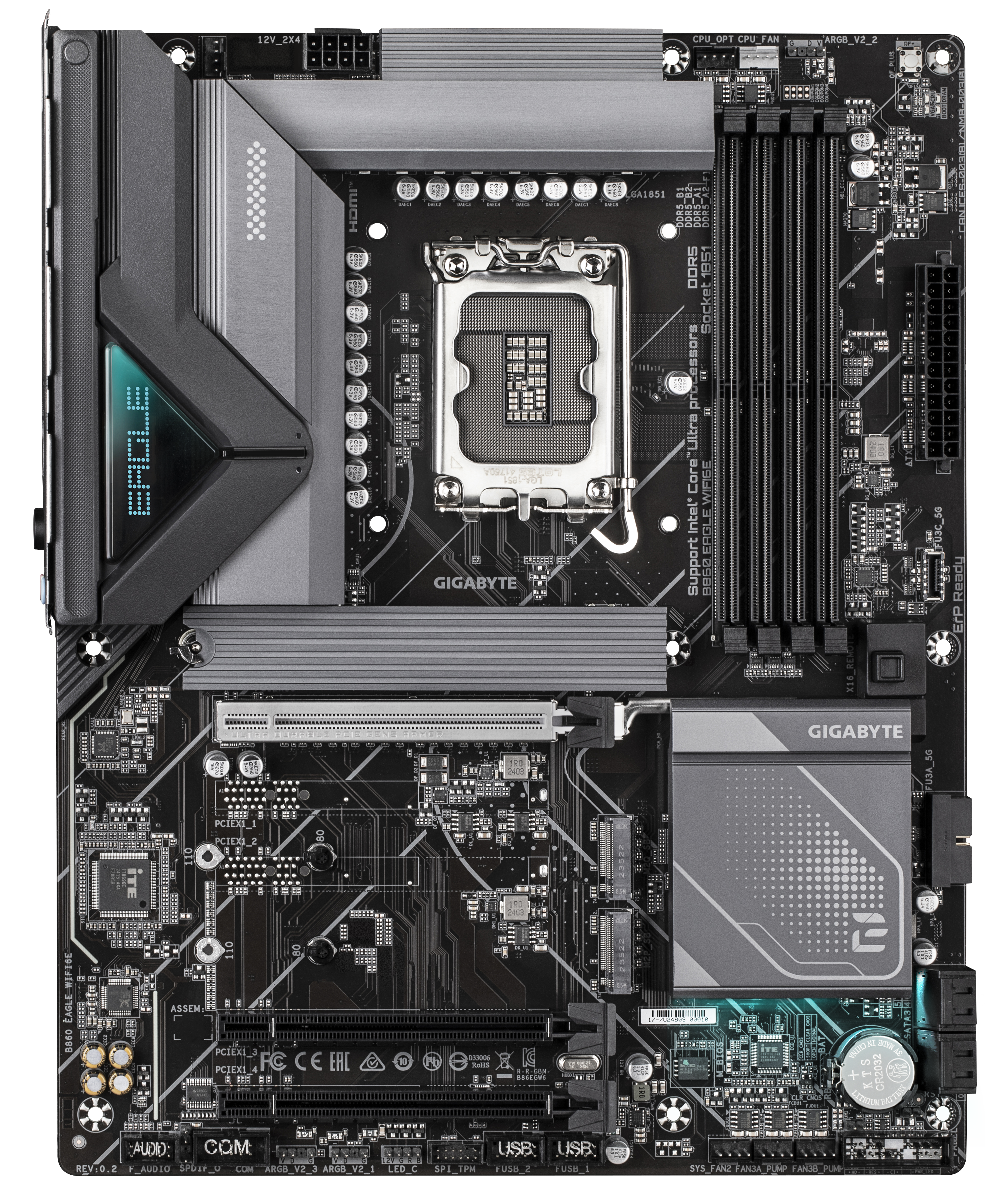 GIGABYTE B860 EAGLE WIFI6E LGA1851 4xDDR5 ATX HDMI DP USB WIFI MB