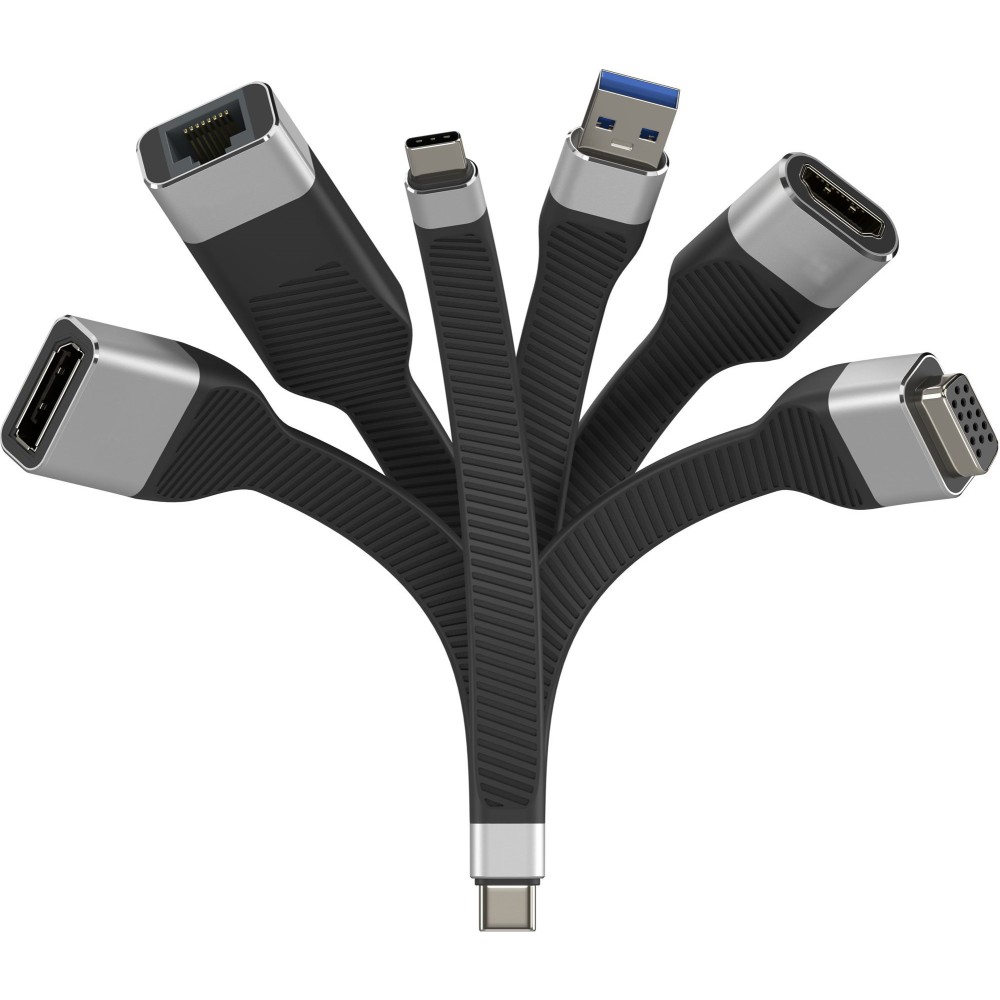 Techly Flexibler Adapter Typ C auf RJ45