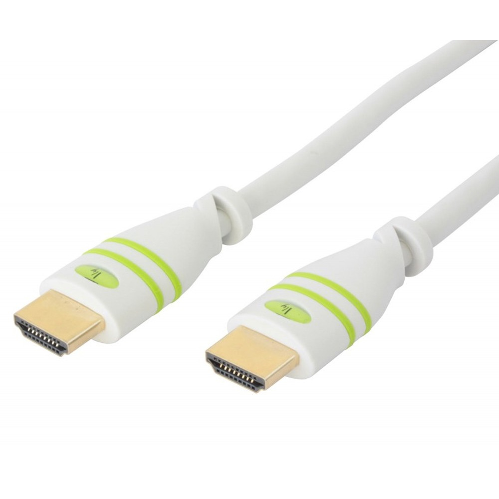 Techly HDMI High Speed mit Ethernet Kabel A/A/M/M 1m weiß