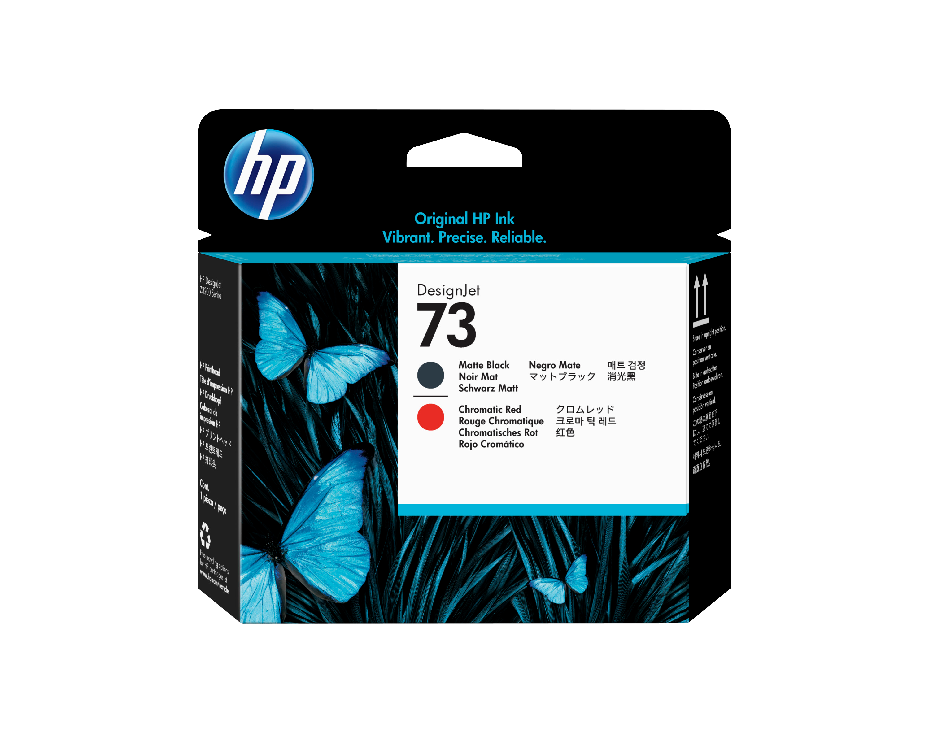 HP 73 original printhead CD949A chromatic red matte black and chromatic red 1-pack