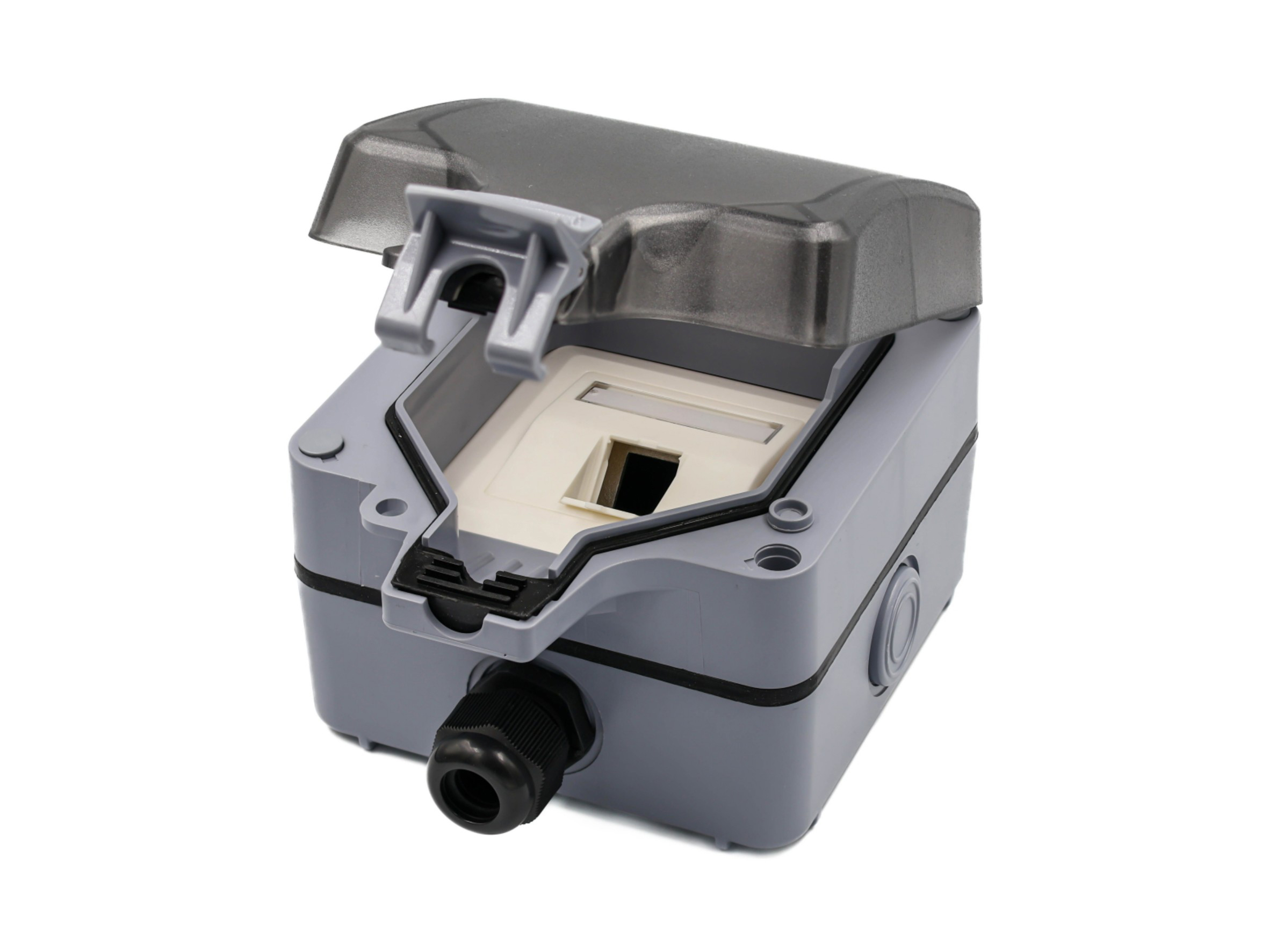 Equip Aufputzdose 1-Port Keystone ungeschirmt outdoor grau