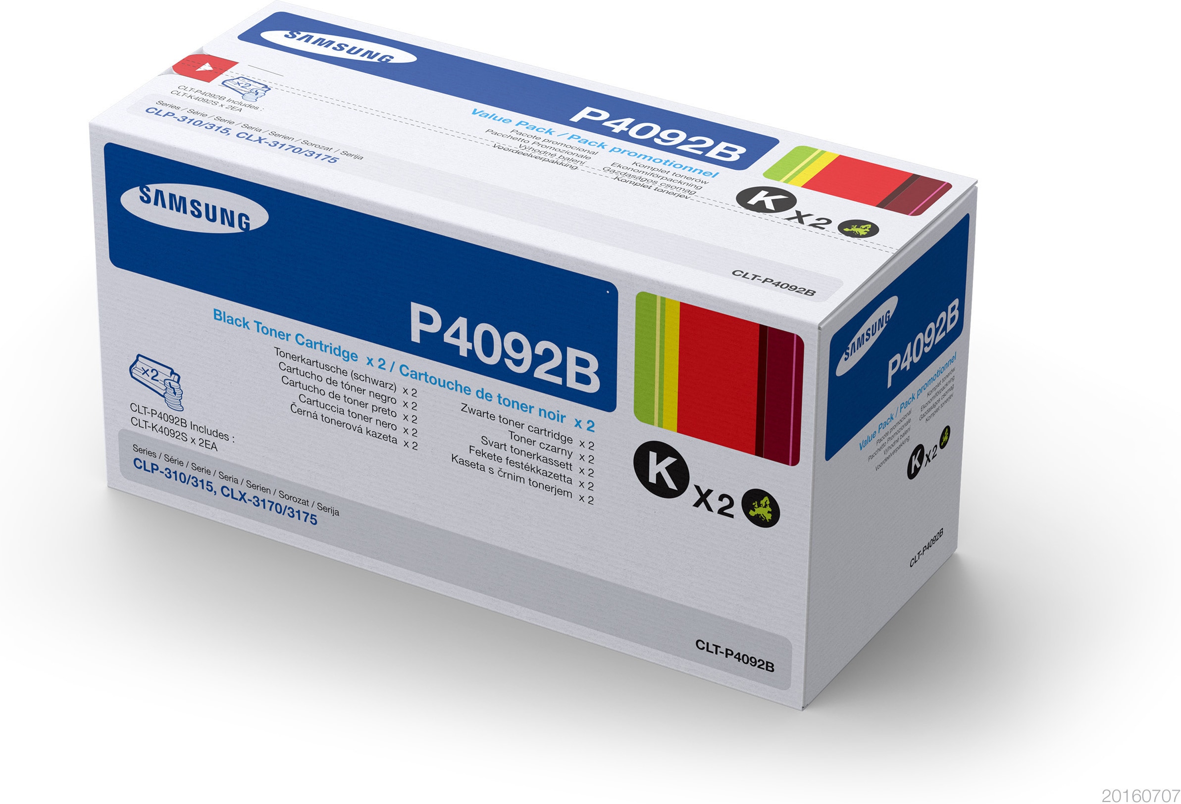HP ersetzt Samsung CLT P4092B 2er Pack Schwarz Tonerpatrone