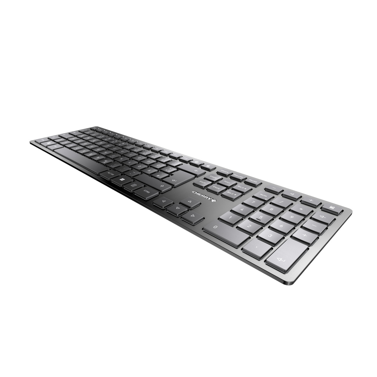 CHERRY KW9100 Wireless SLIM Tastatur DE schwarz/grau